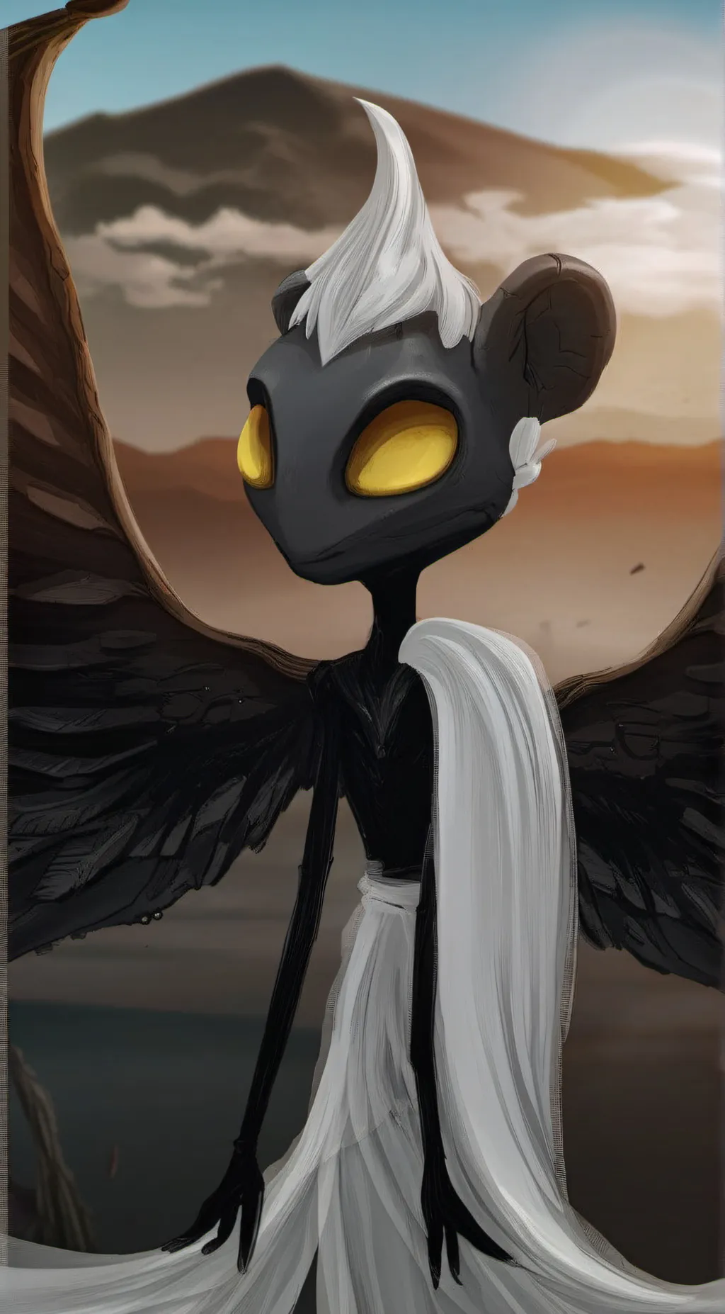 ai character: The stare background