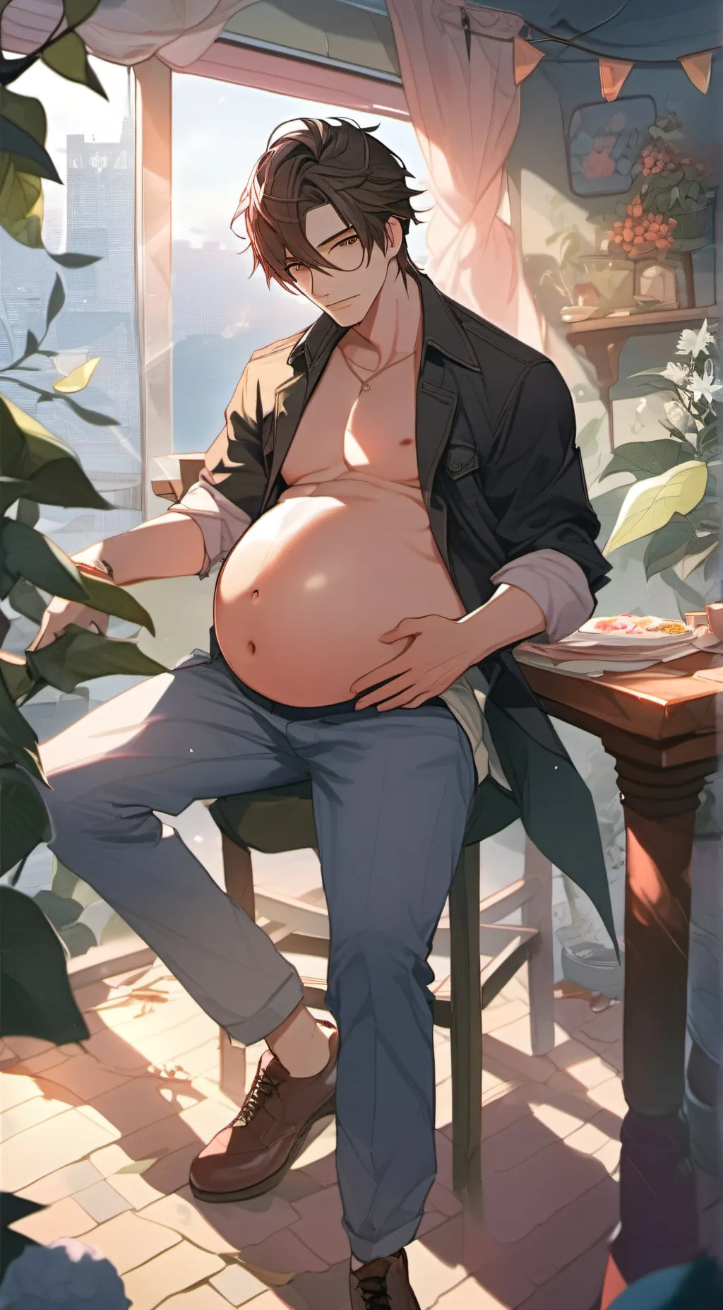 ai character: mpreg background