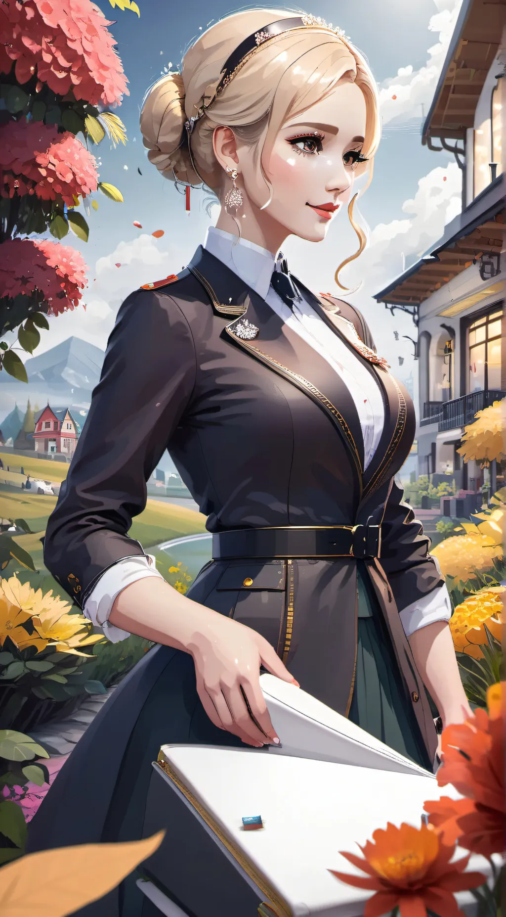 ai character: anime girl background