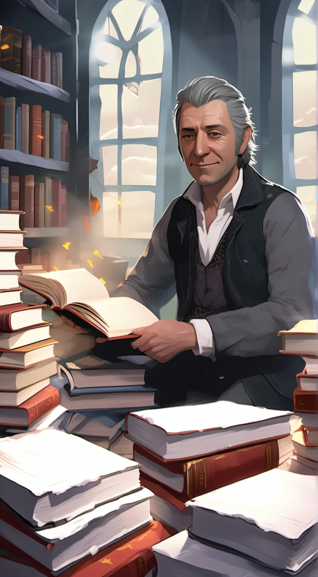 ai character: Professor Fig background