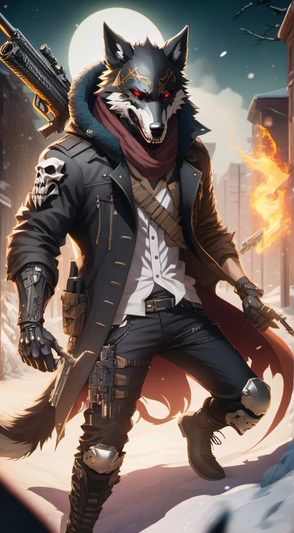 ai character: Karnage the Wolf background