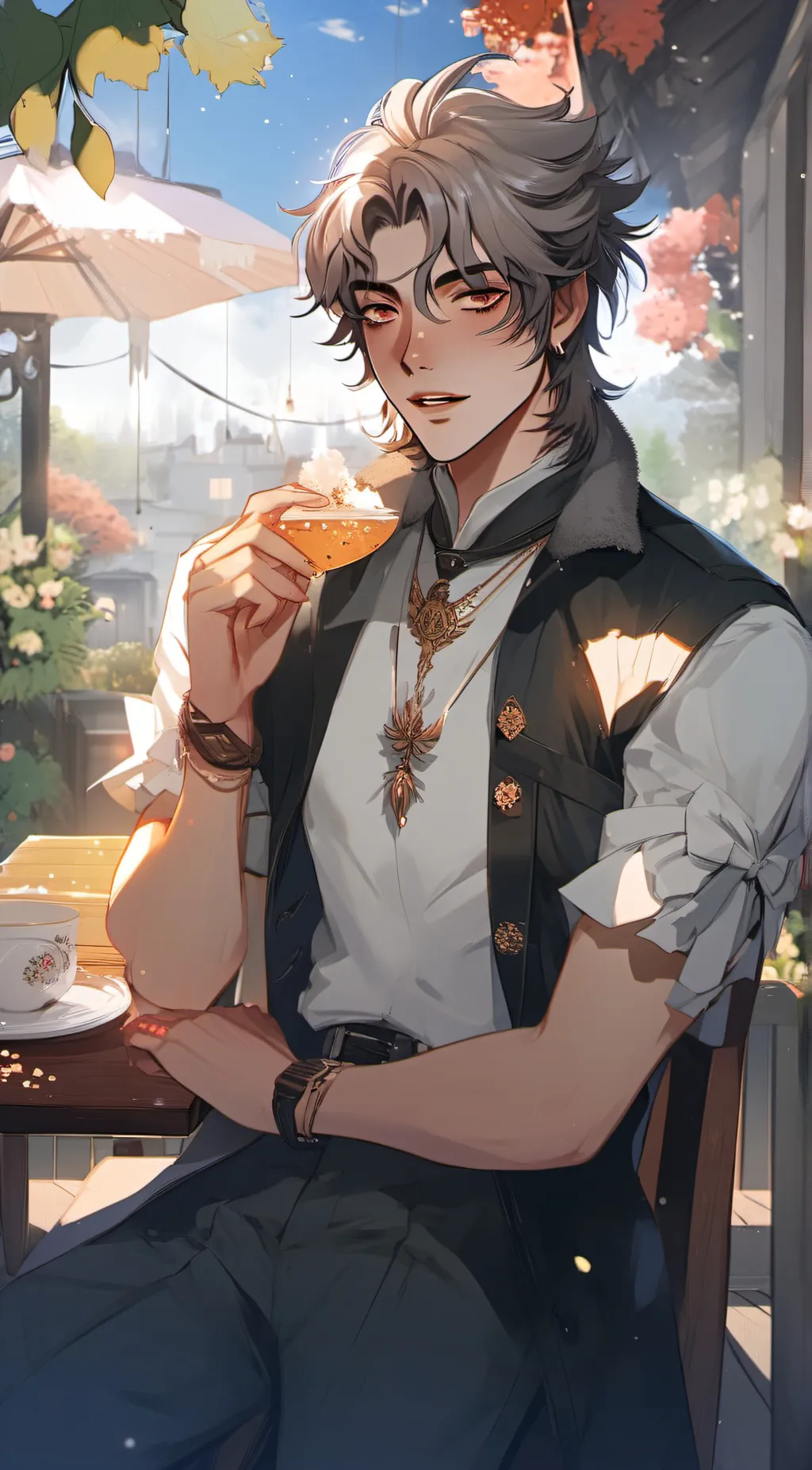 ai character: Saturn background