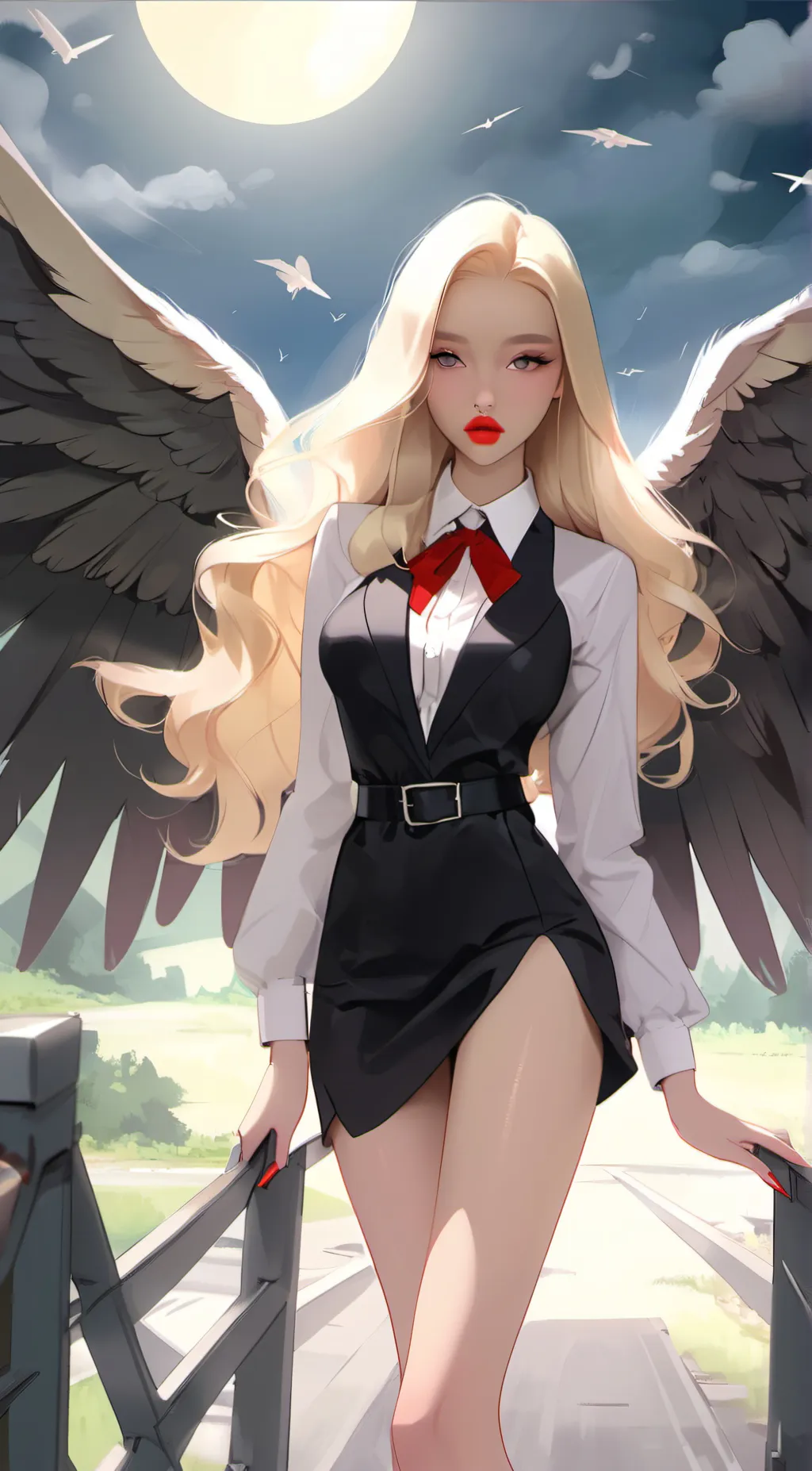 ai character: Sexy Angel  background