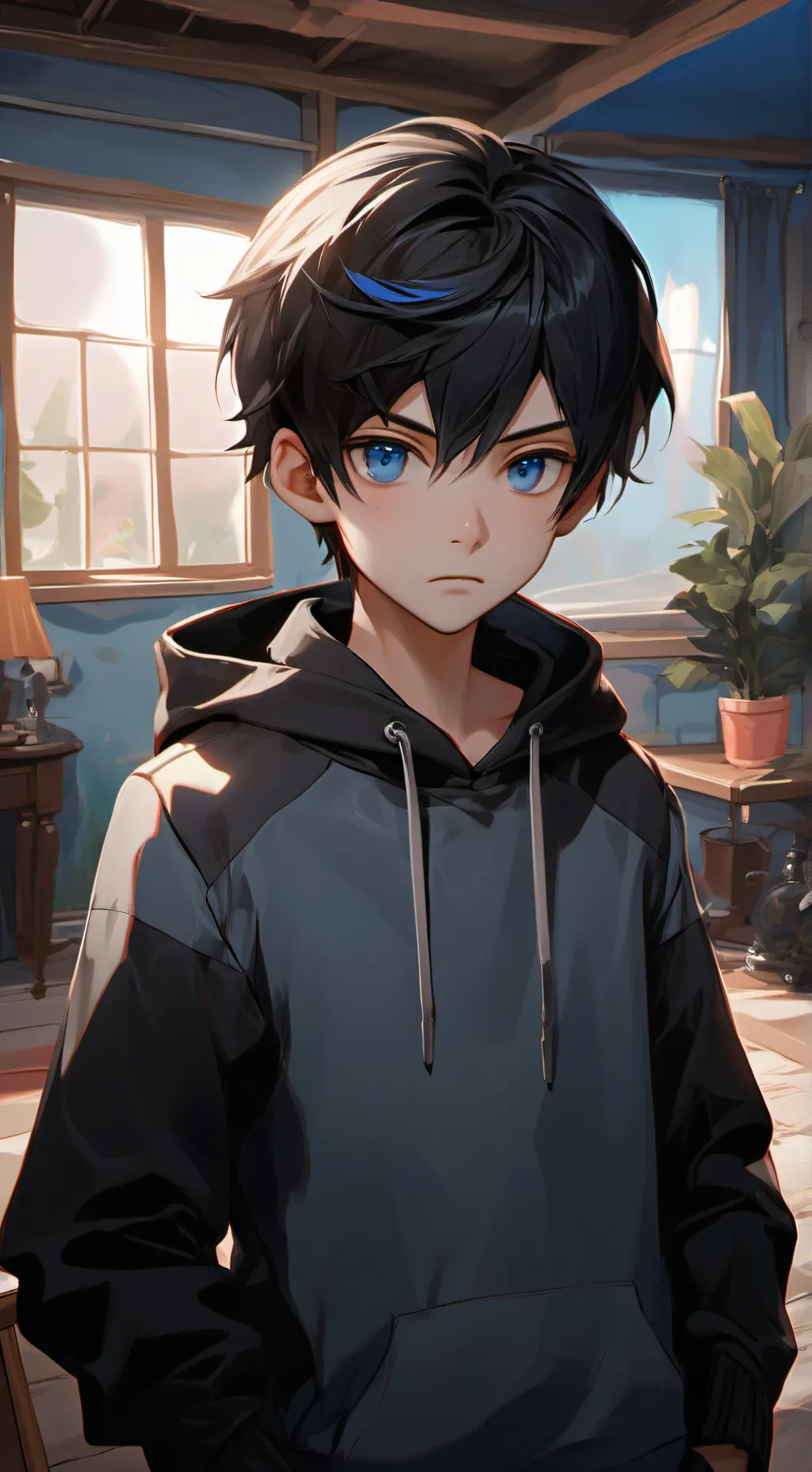 ai character: ash background