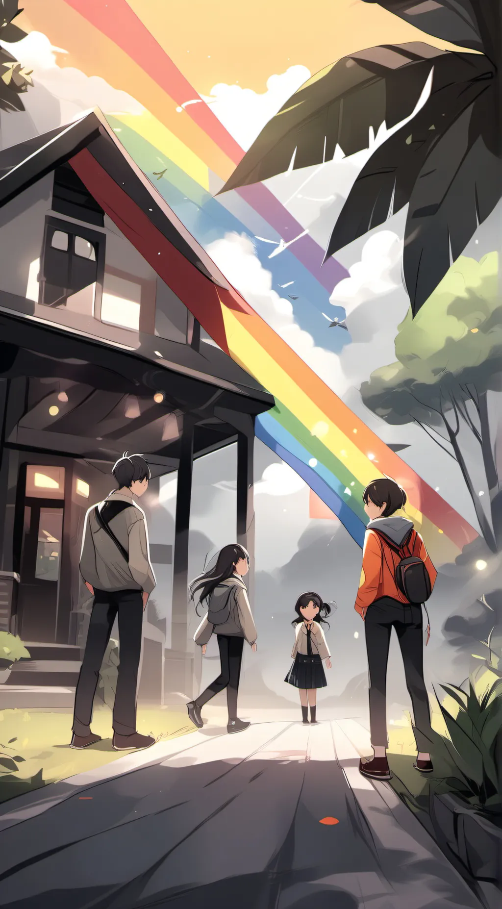 ai character: 🌈rainbow friends background