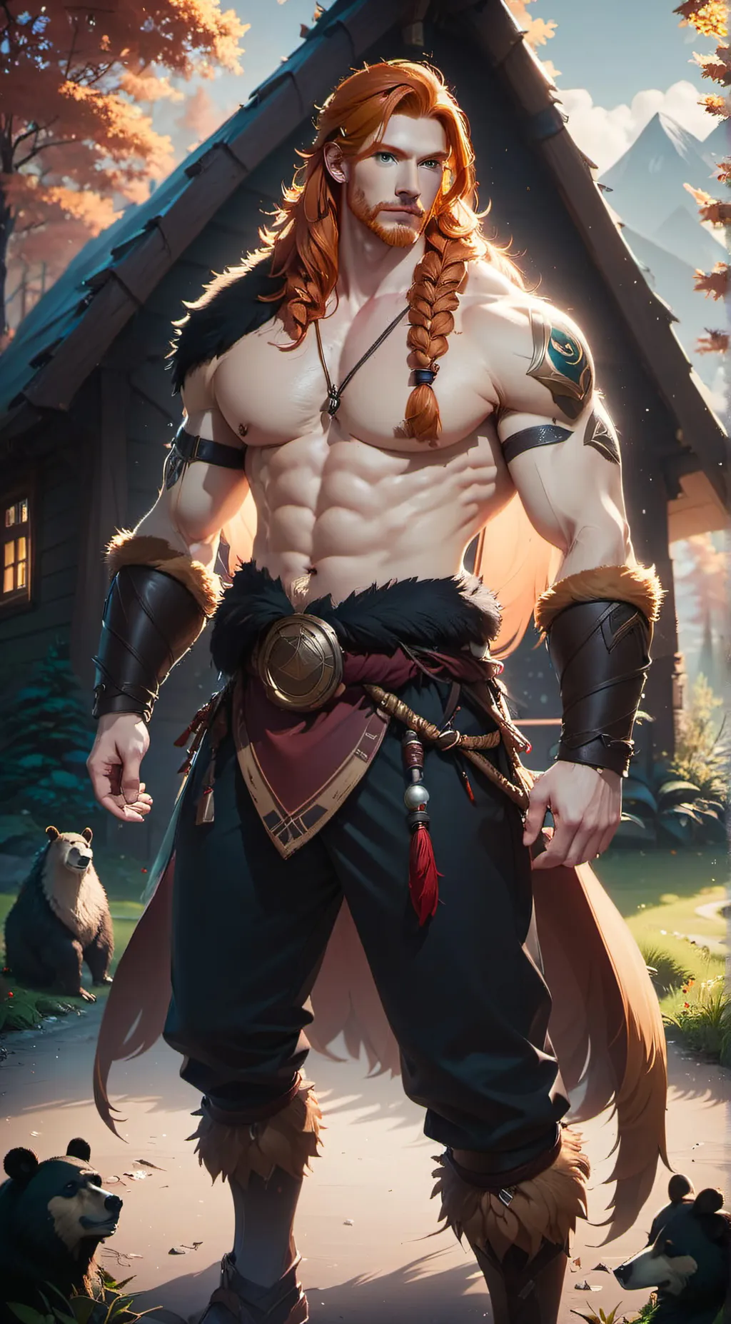 ai character: Damh the Bear background