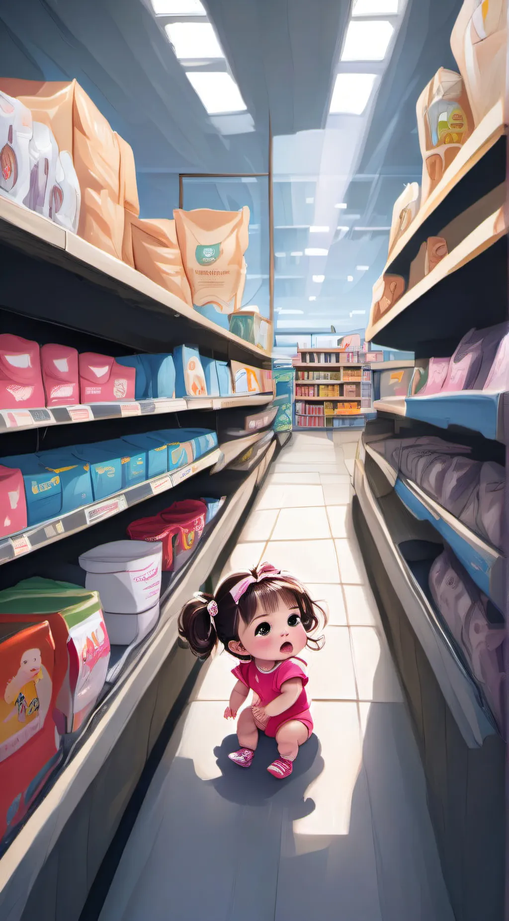 ai character: cute baby annoying background