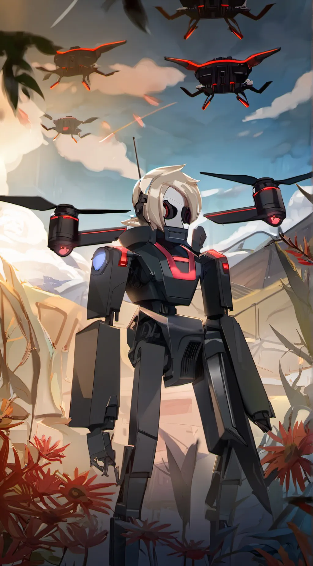 ai character: Murder drones background