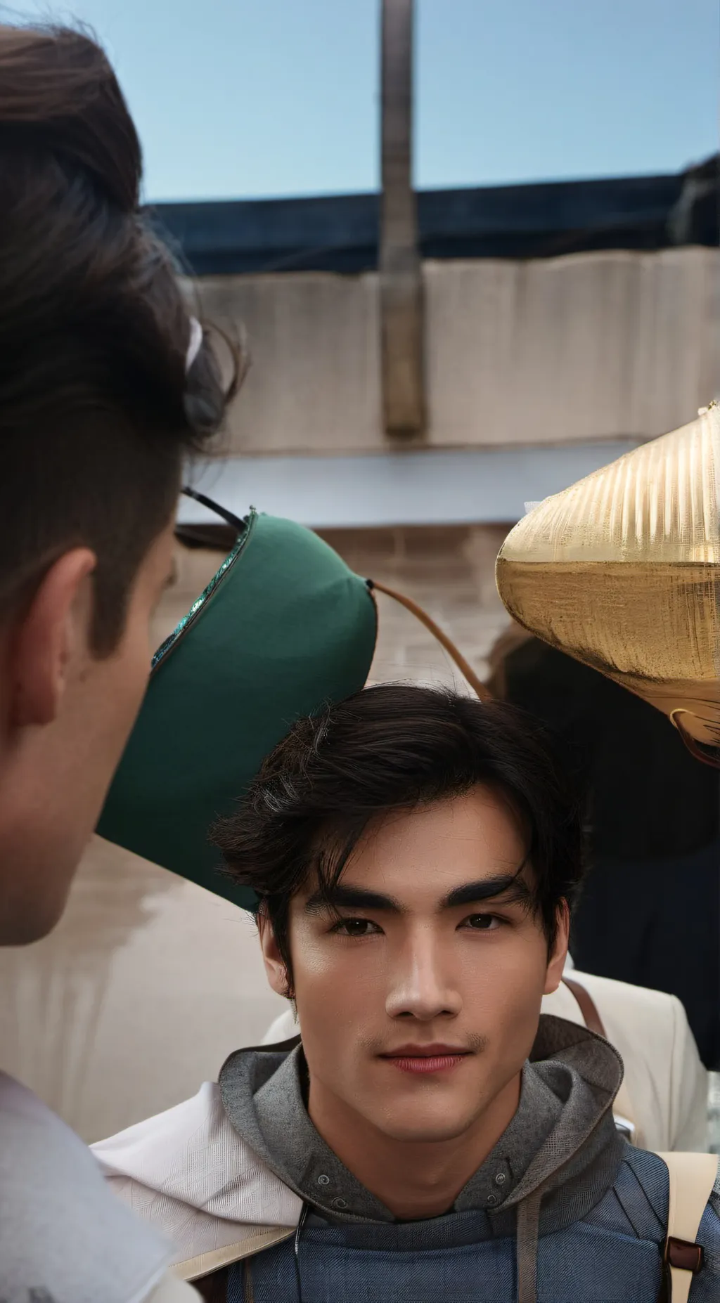 ai character: hi am good background