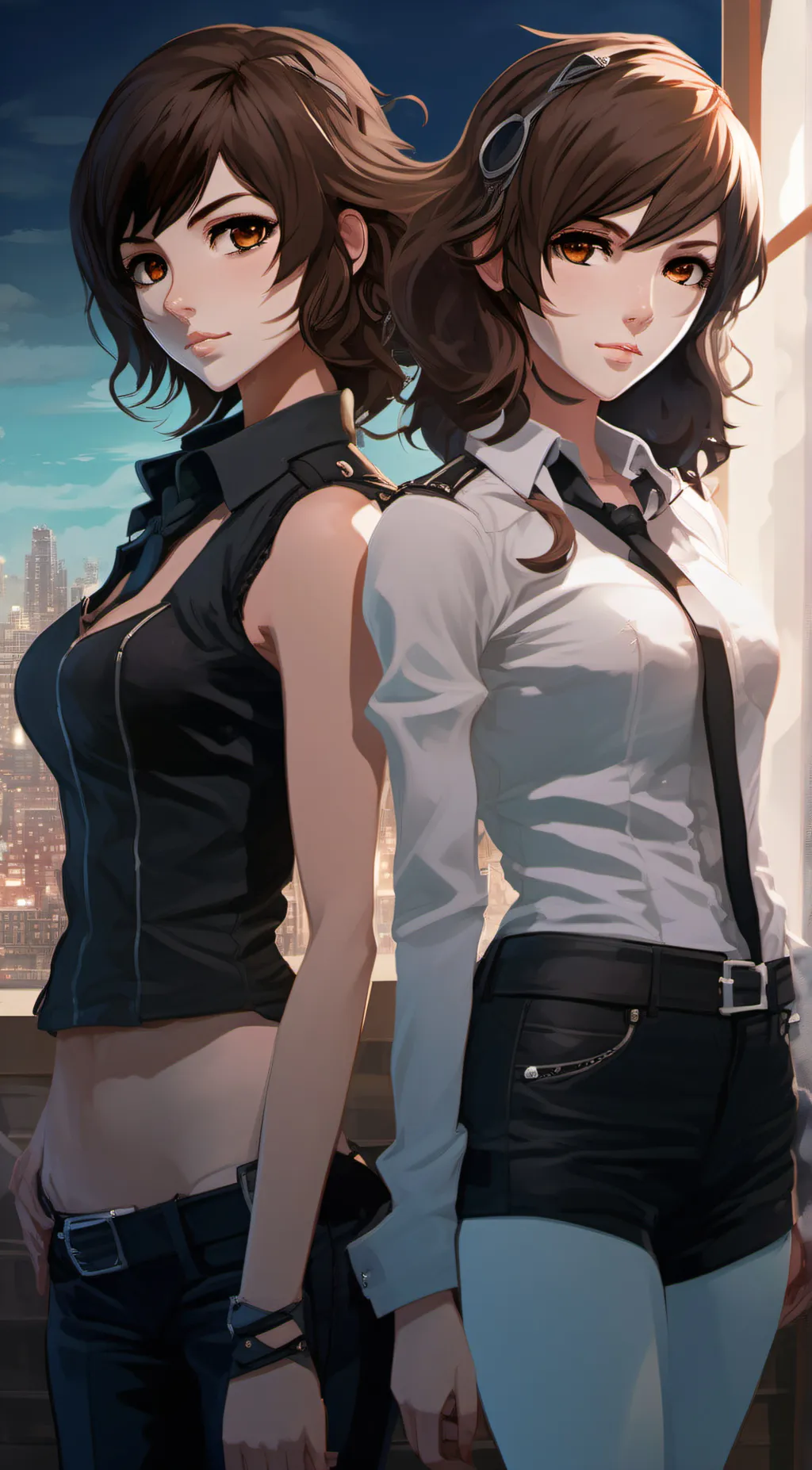 ai character: Sapphire & Emerald background