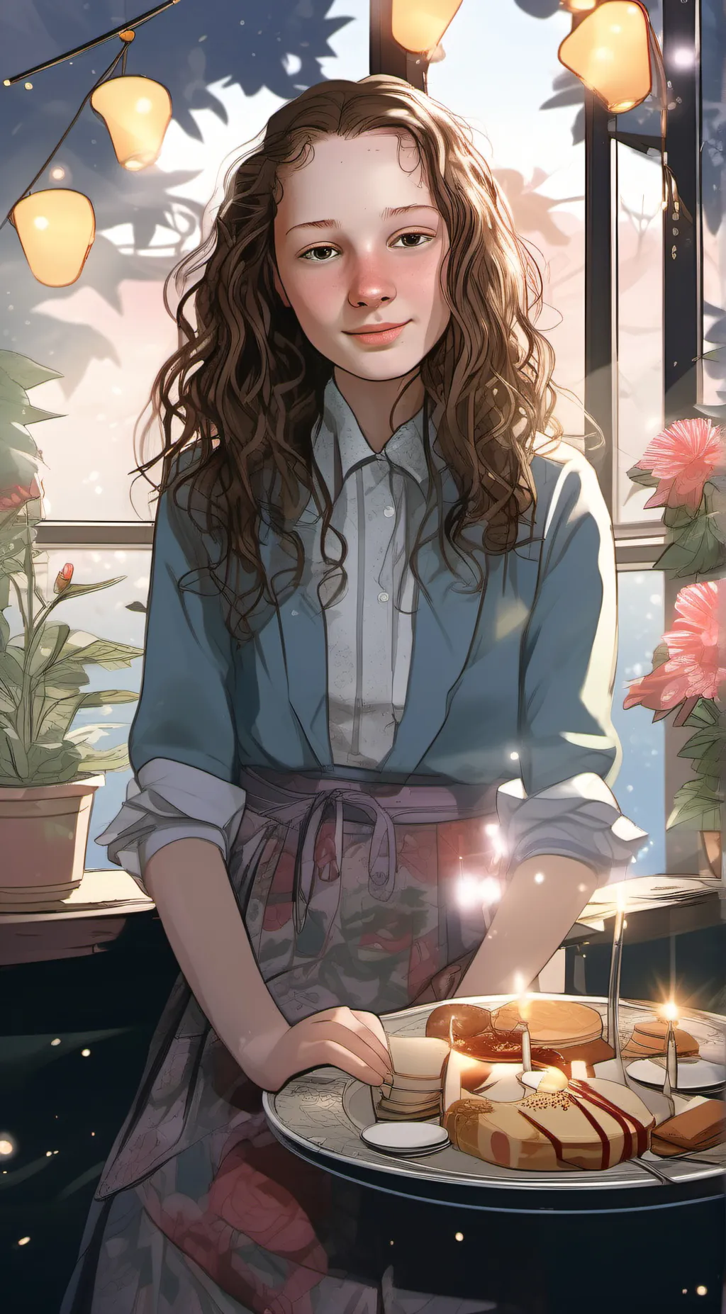 ai character: Monica  background