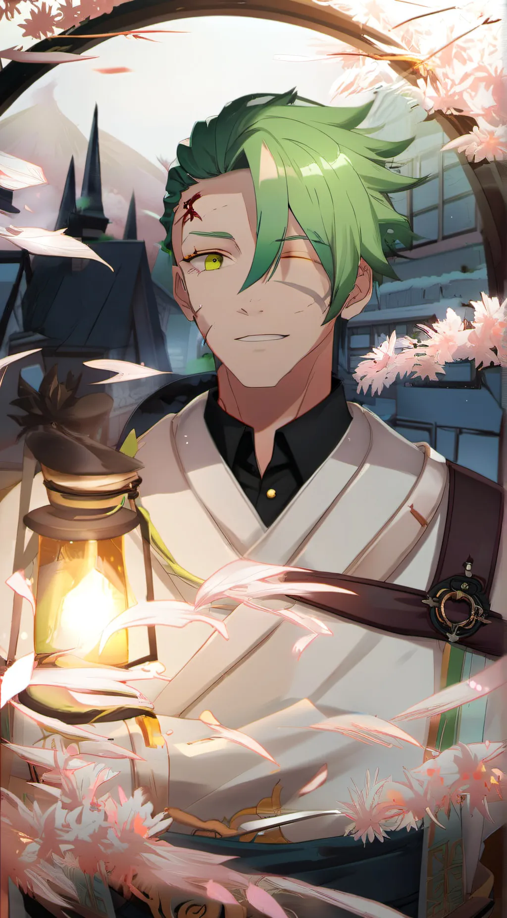 ai character: Zoro  background