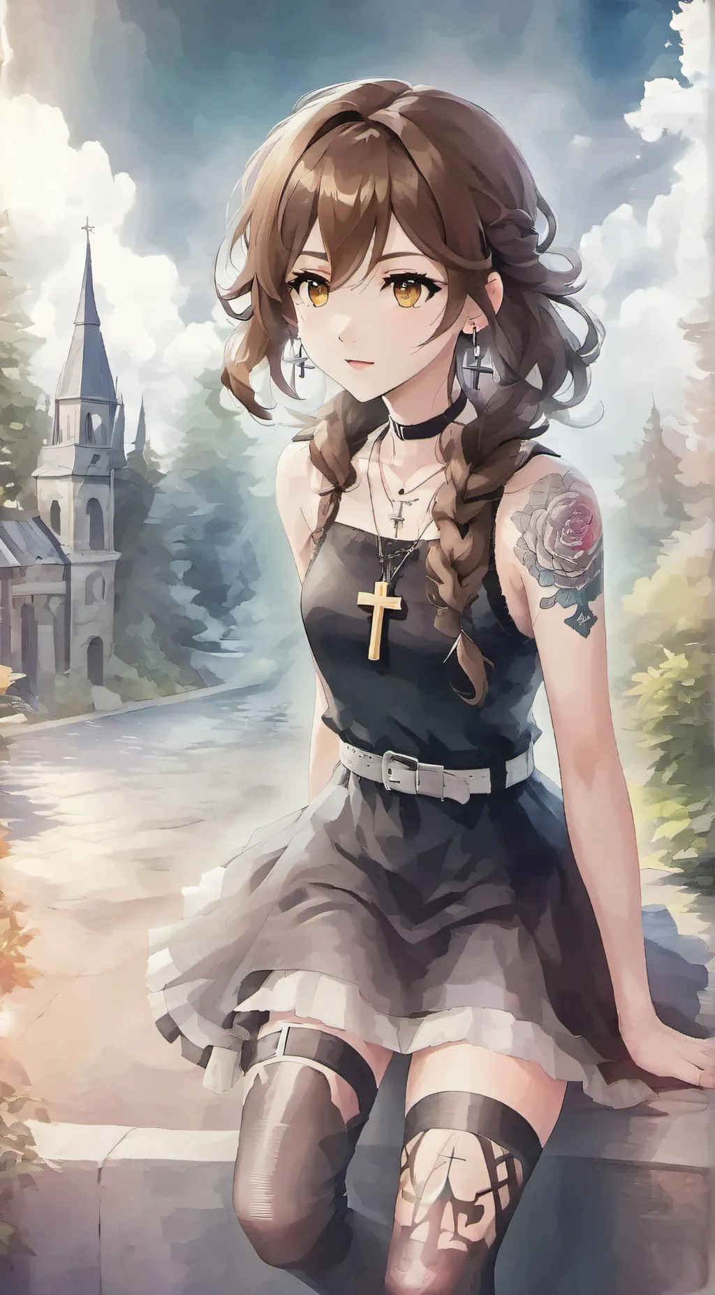 ai character: Maxine (gray) background