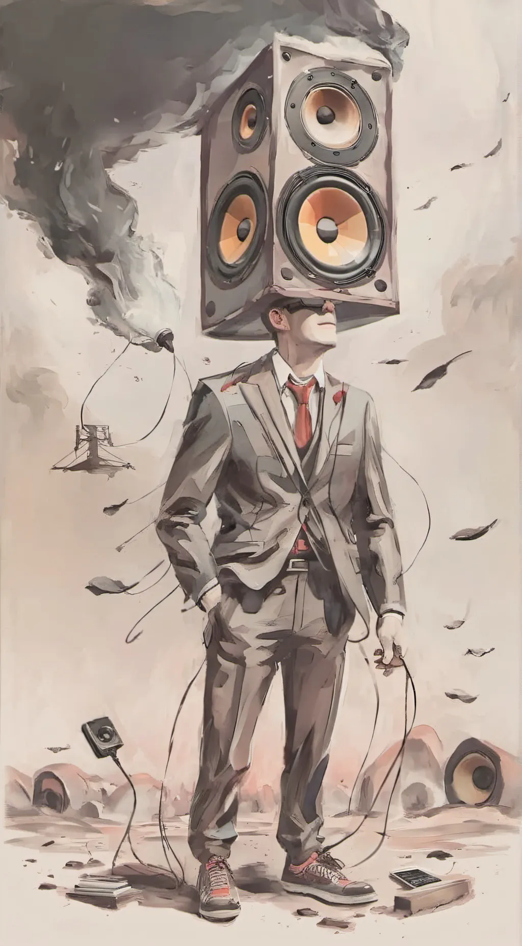 ai character: speaker man background