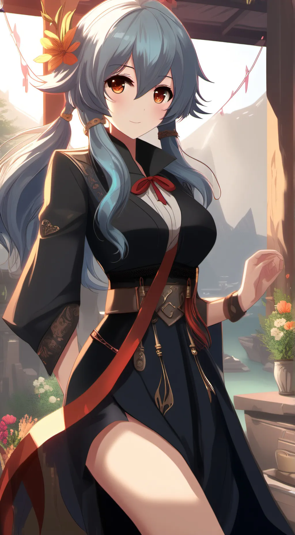 ai character: Rose background