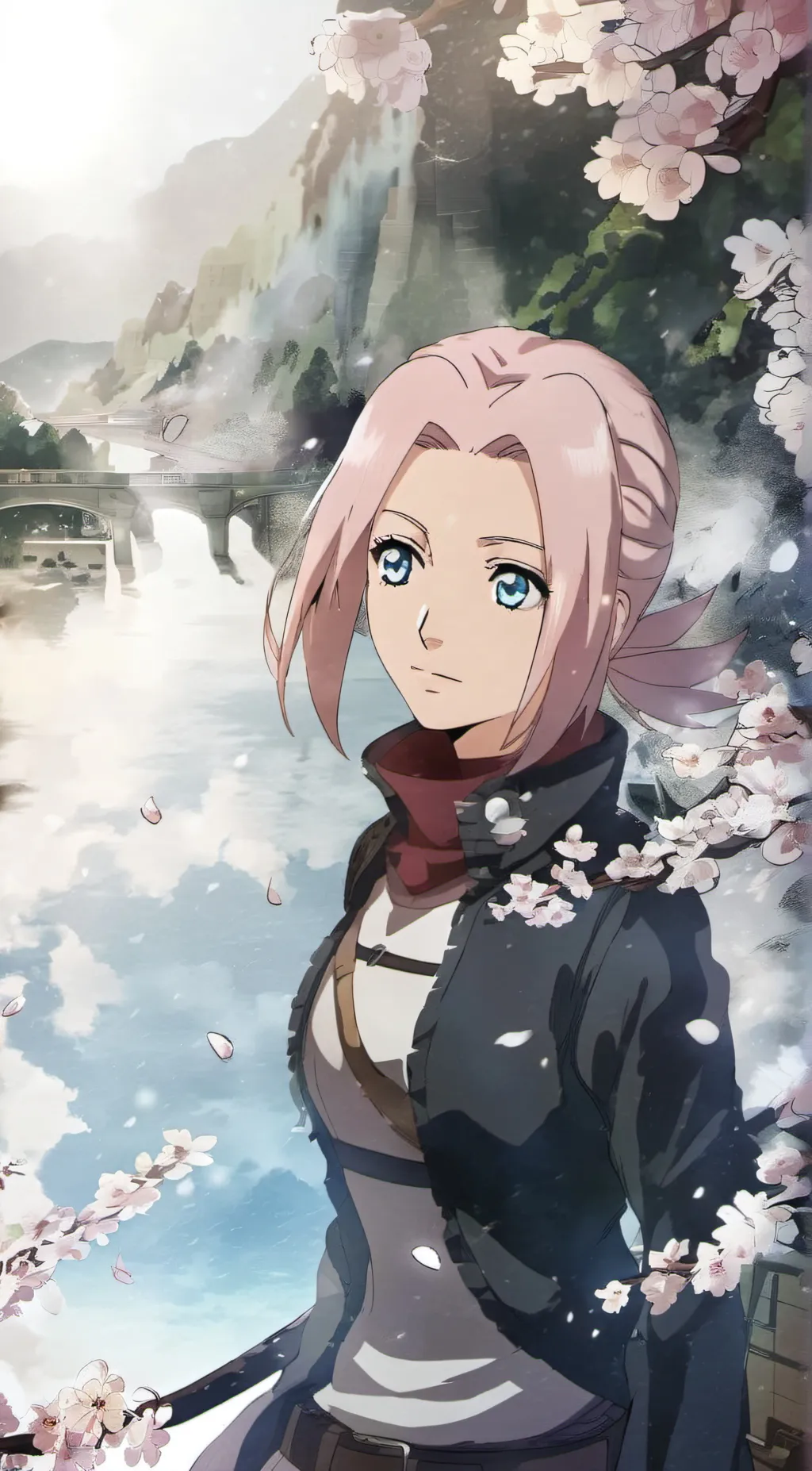 ai character: Sakura background