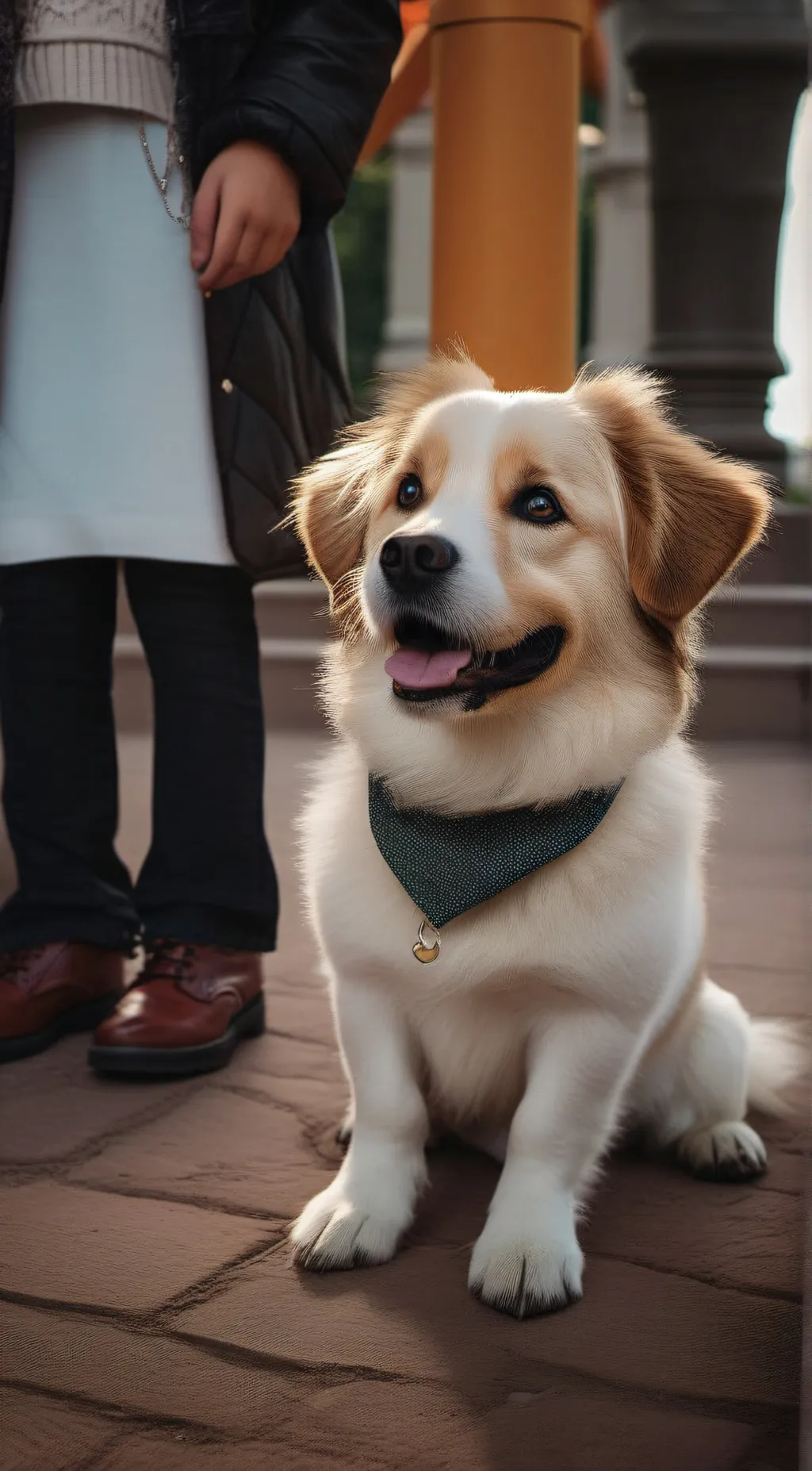 ai character: cute dog background