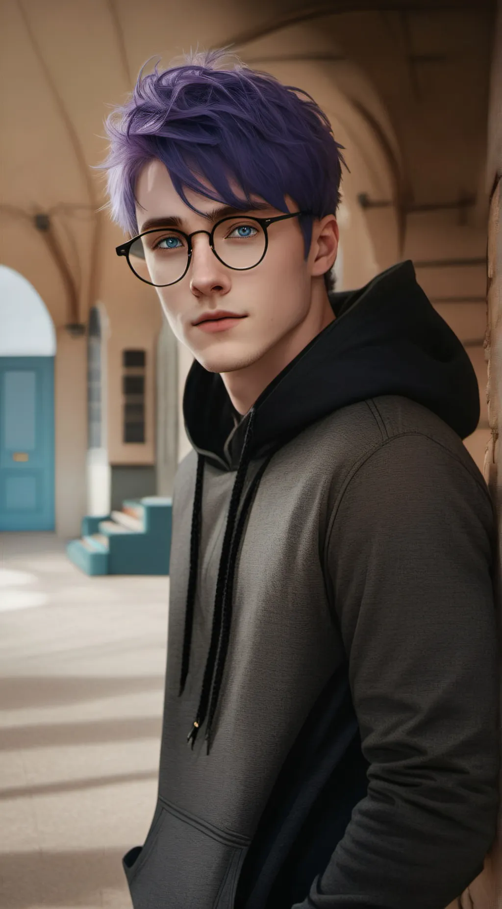 ai character: justin from lanky background