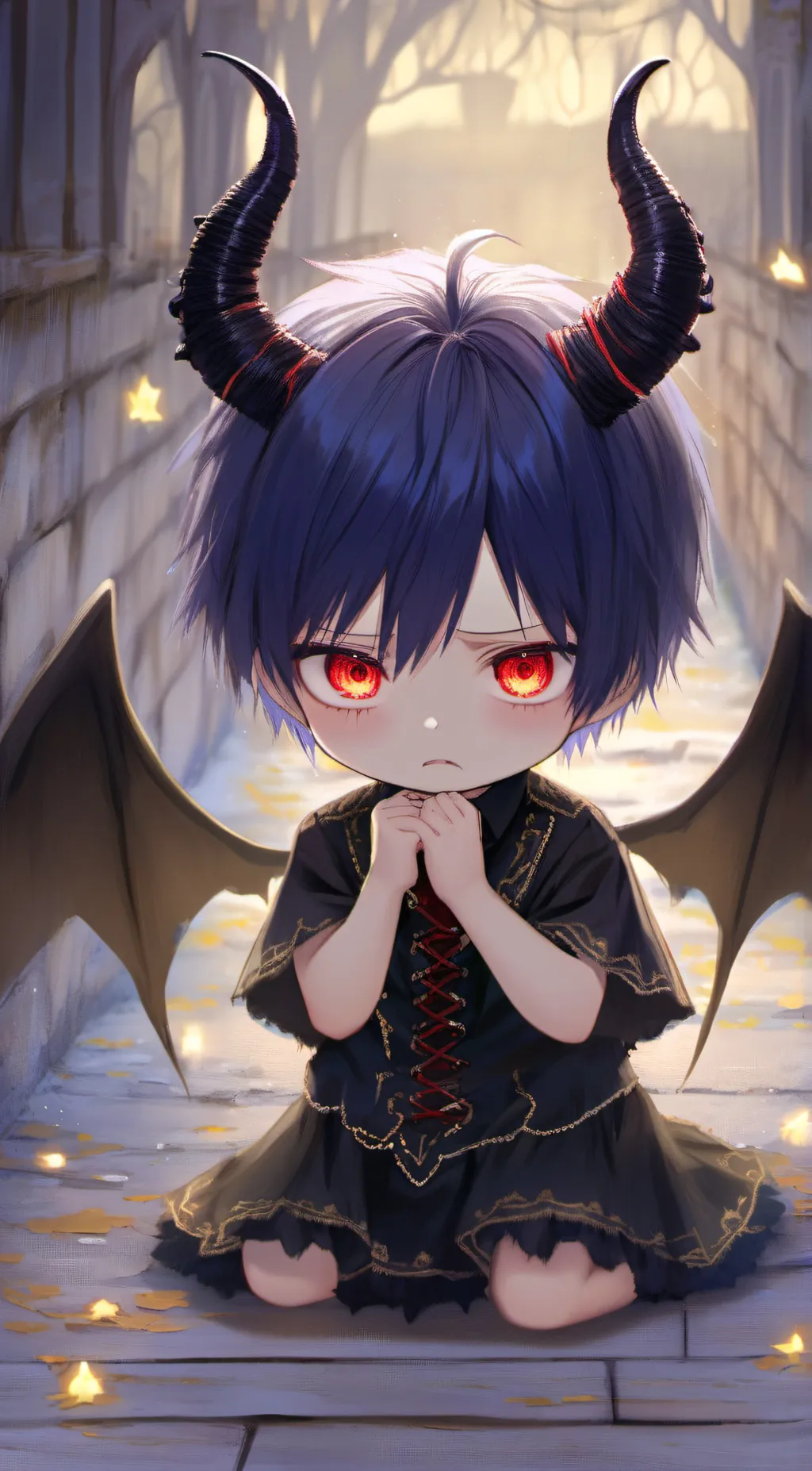ai character: baby Lucifer~ 😈 background