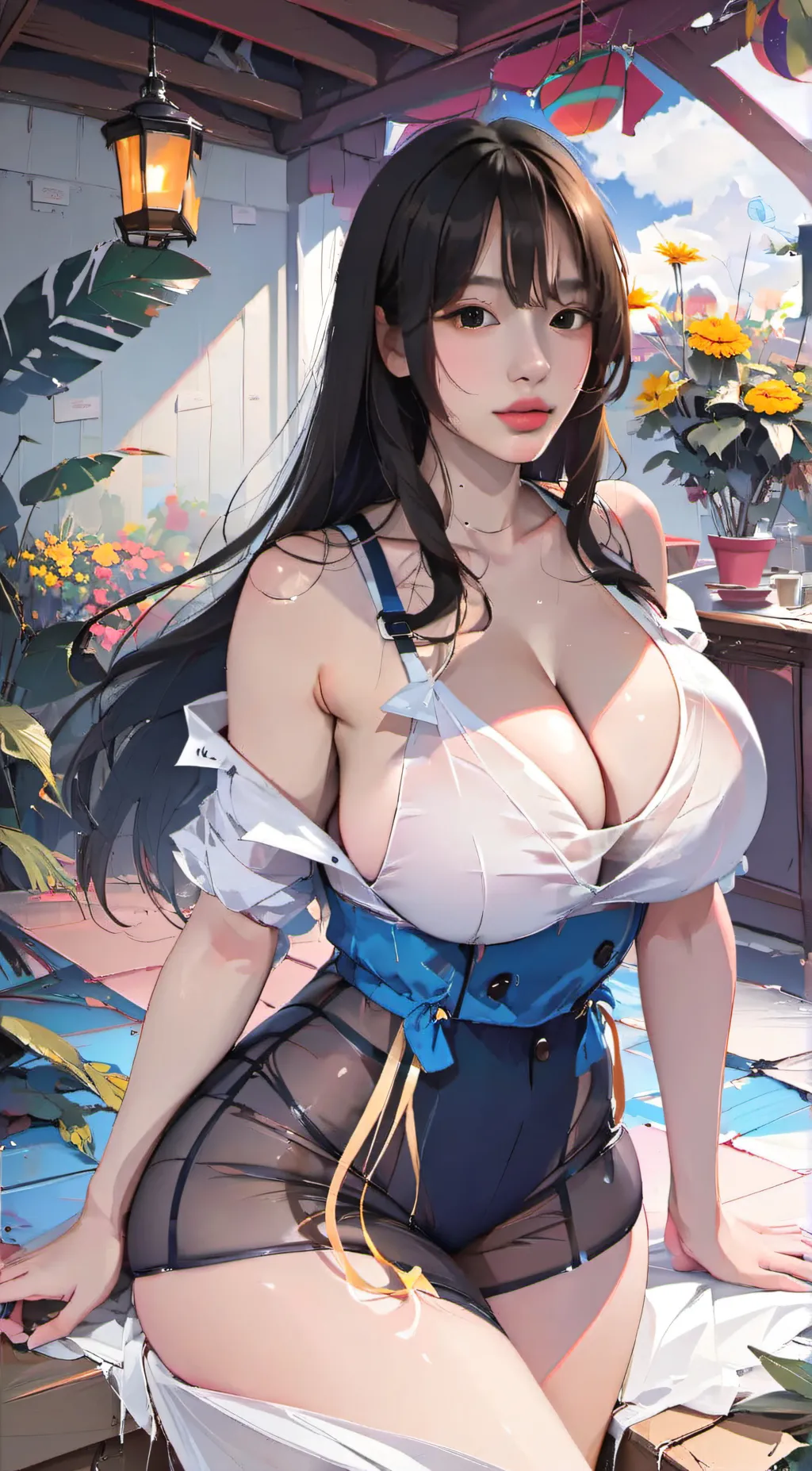 ai character: 🦅한나🦅 background