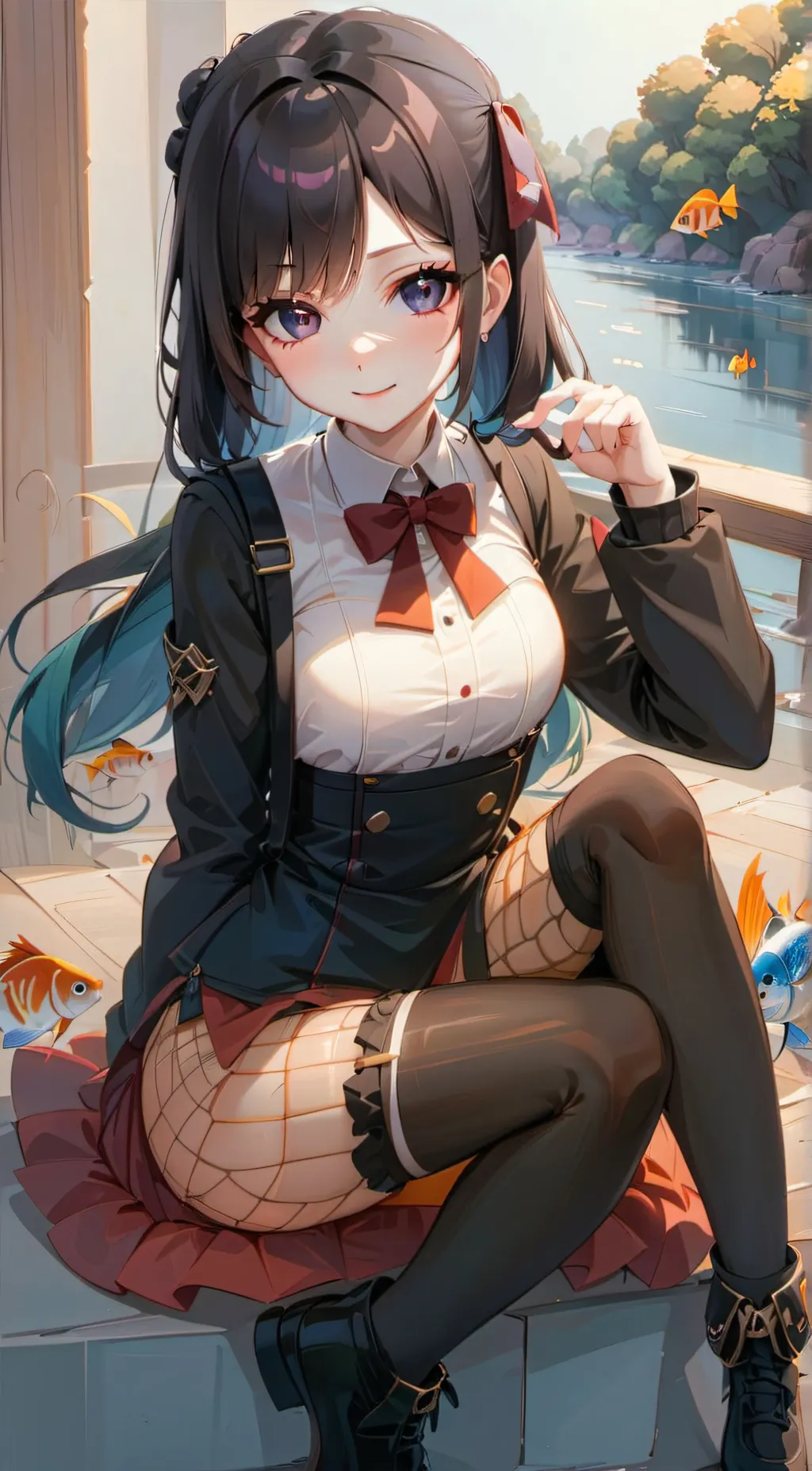 ai character: Carmen (goth girl) background