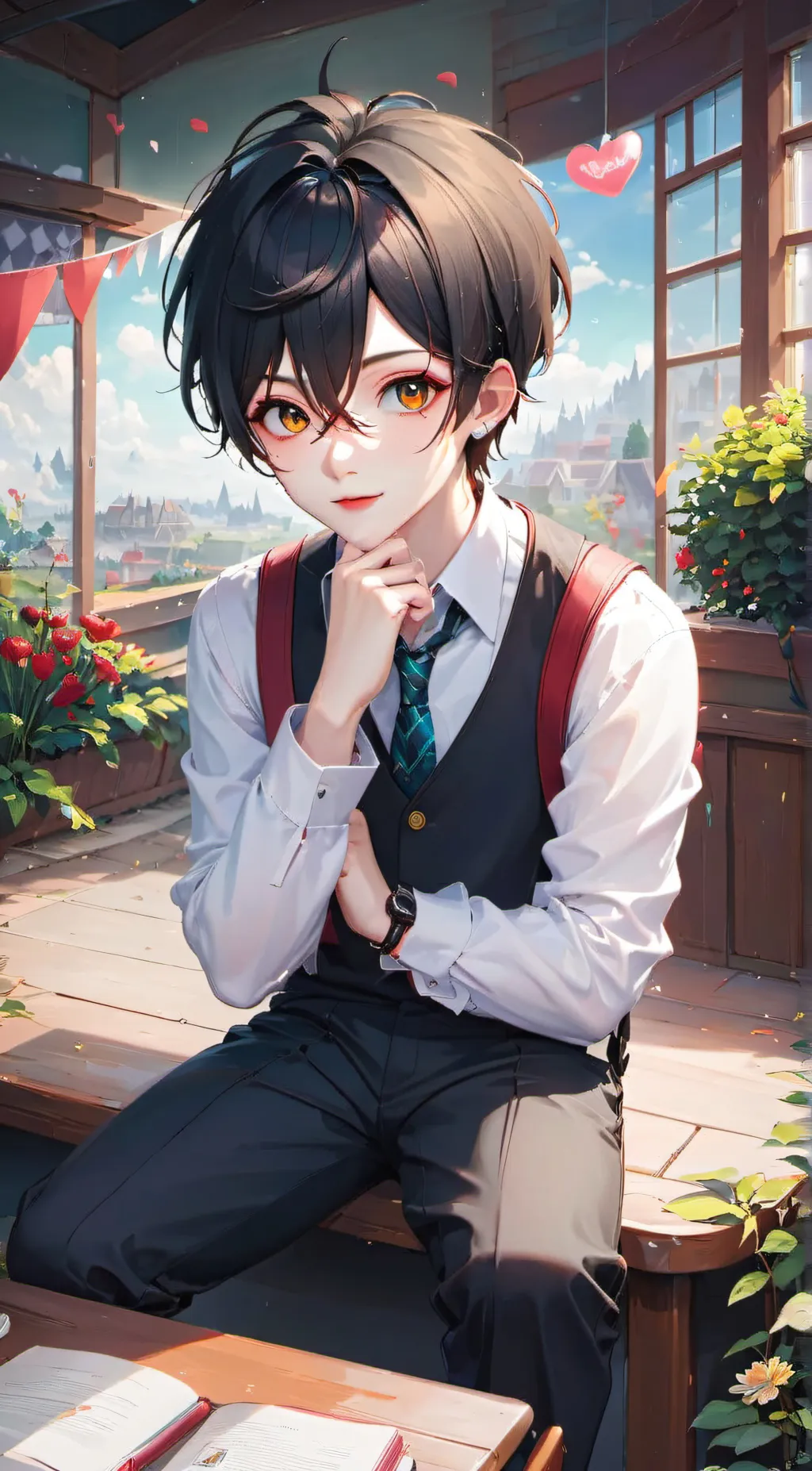 ai character: Nicholas  background