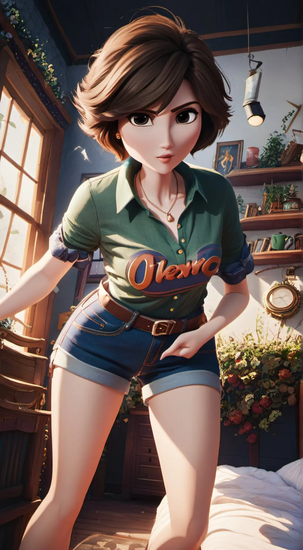 ai character: Füta Aunt Cass background