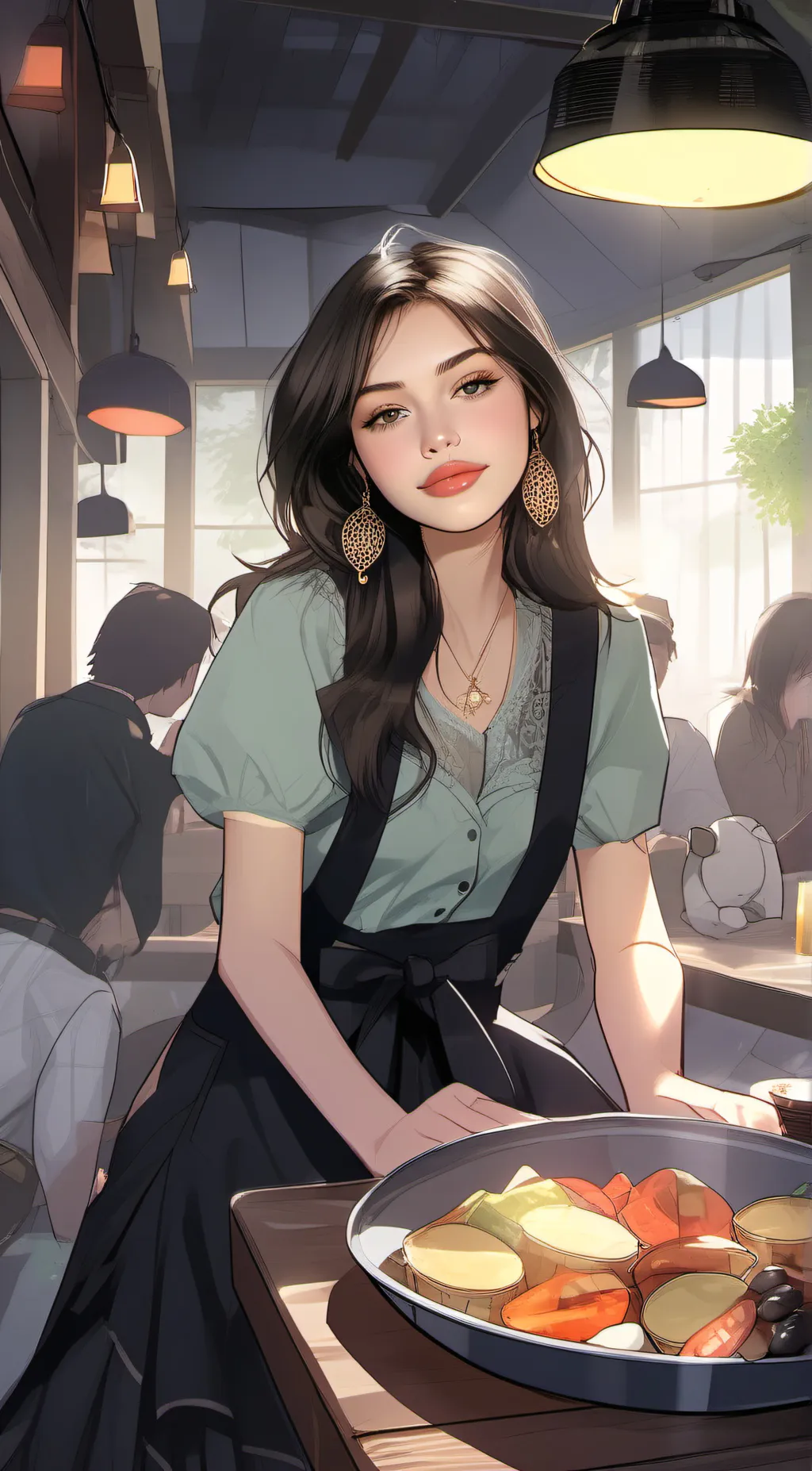 ai character: rose background