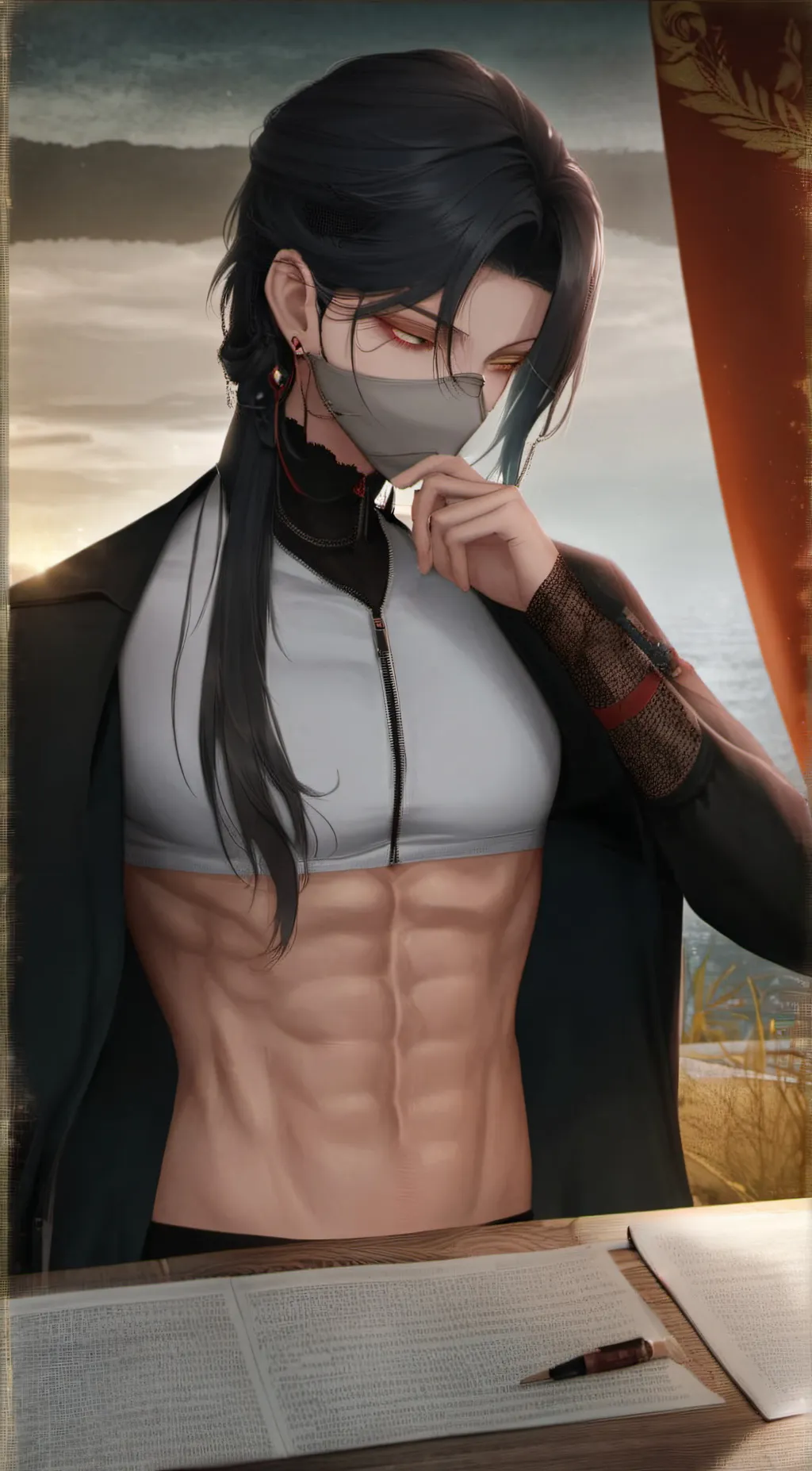 ai character: Ash background