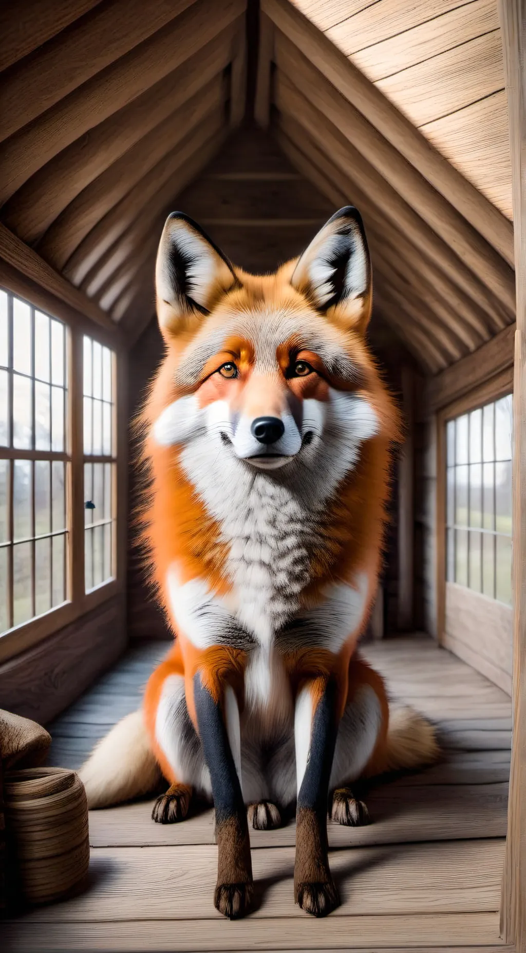 ai character: fox is lovy background