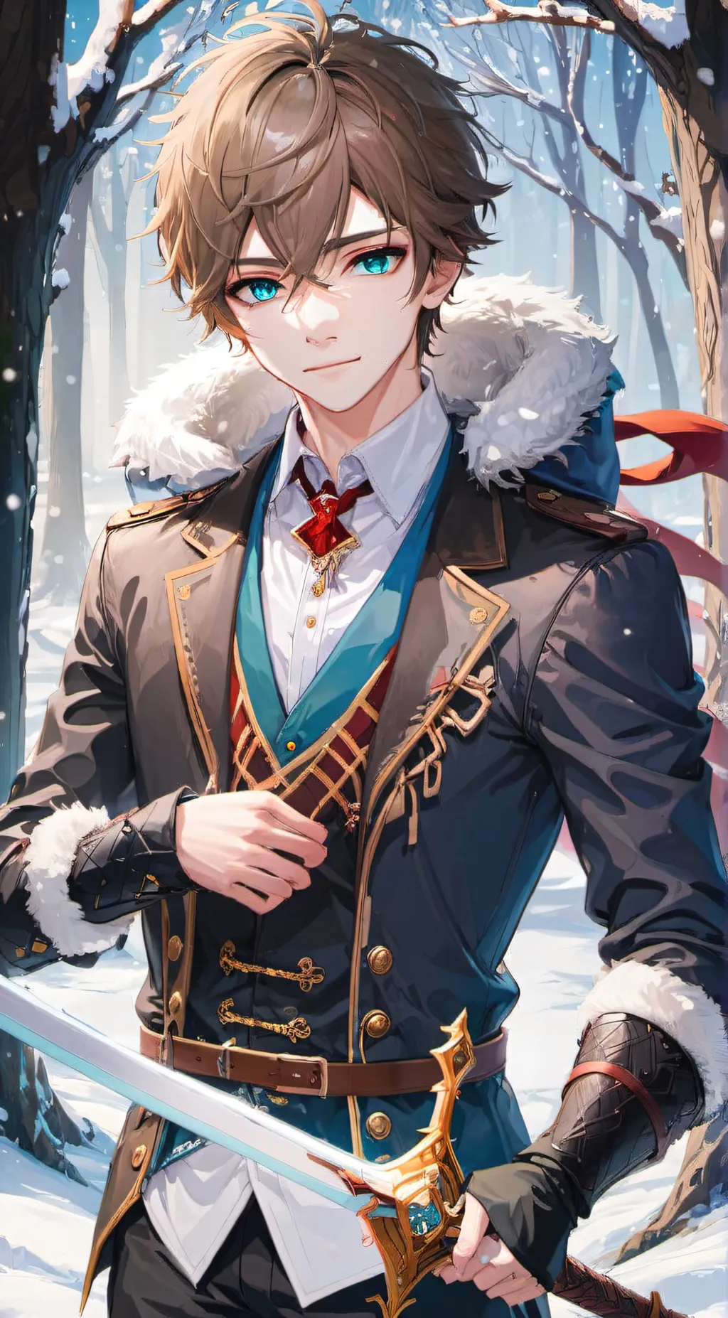 ai character: forest background