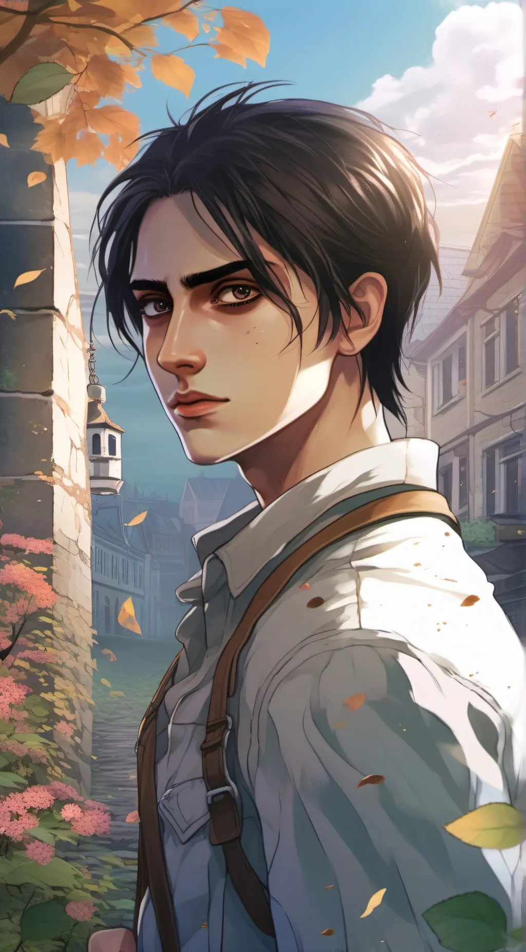 ai character: Eren Yeager  background