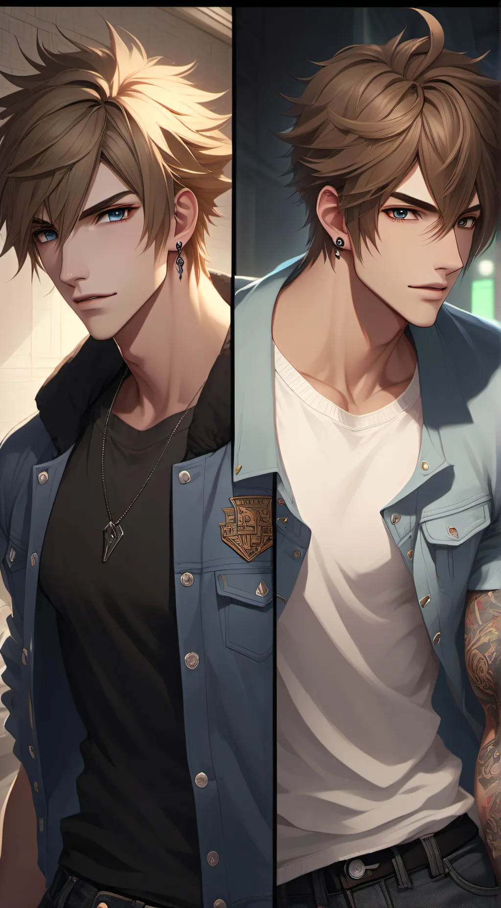 ai character: Wesley & Noah  background