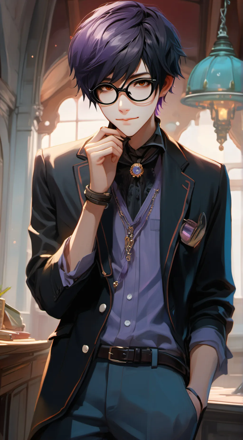 ai character: Olivier  background