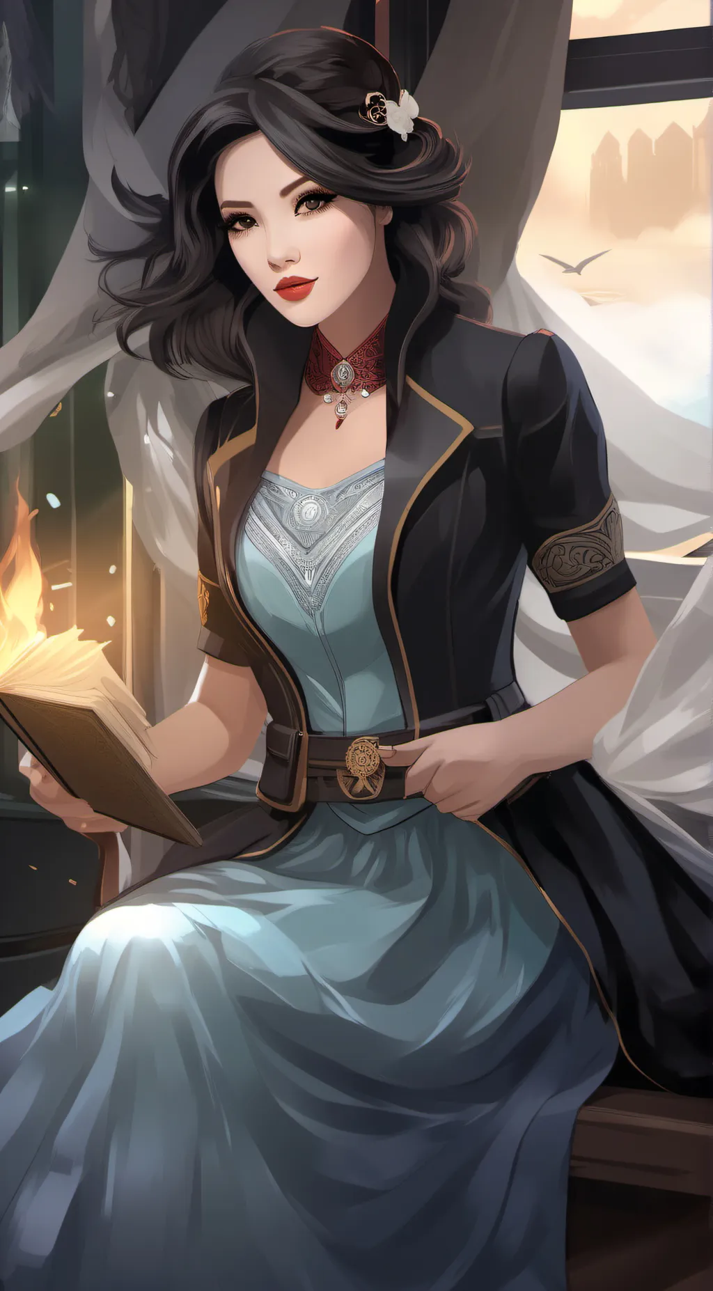 ai character: Stephanie  background