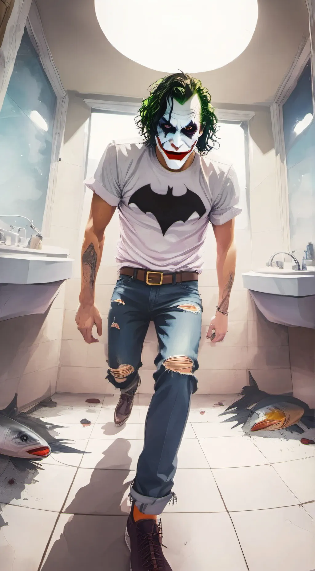 ai character: Joker drip background