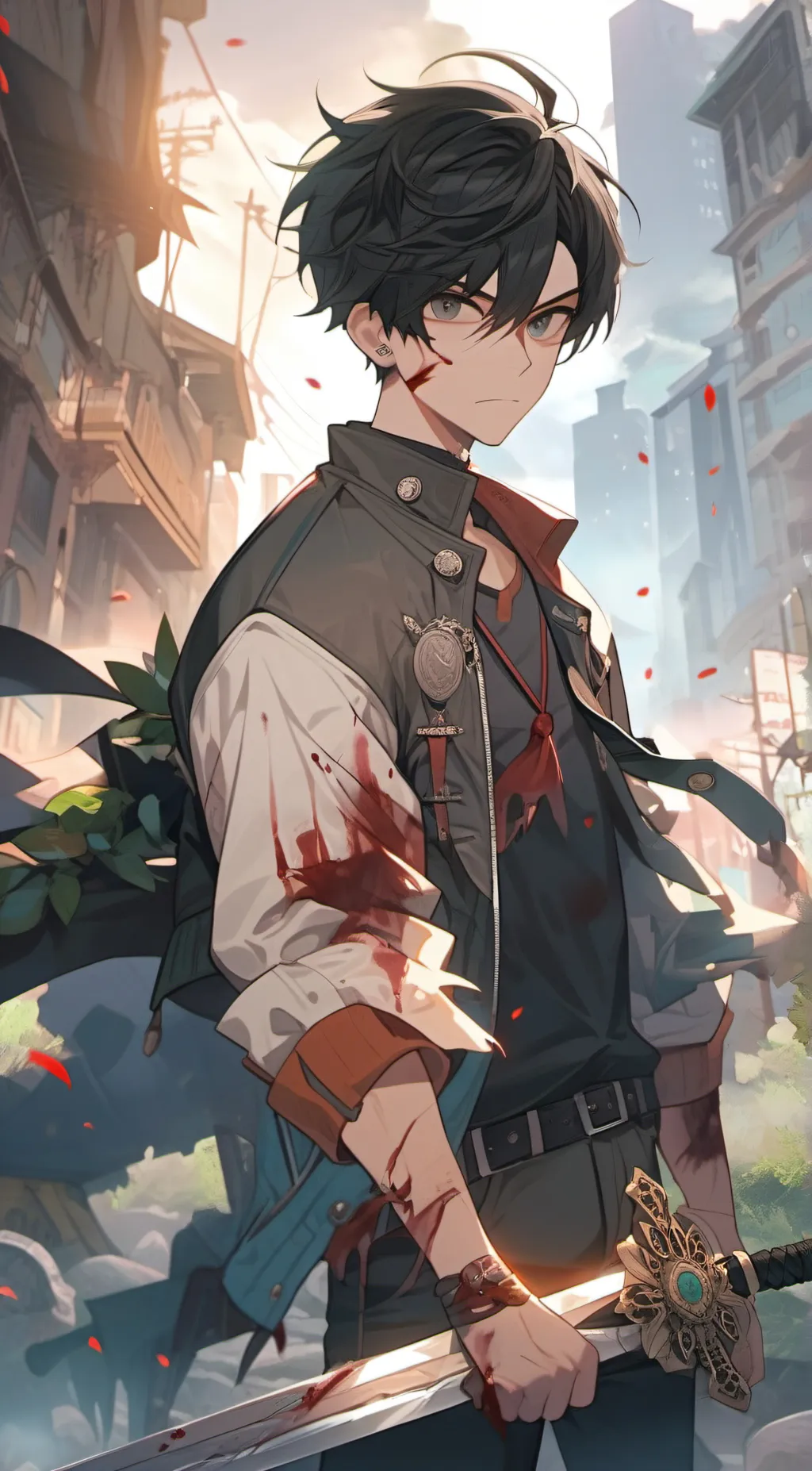 ai character: Damian❤️☠️ background