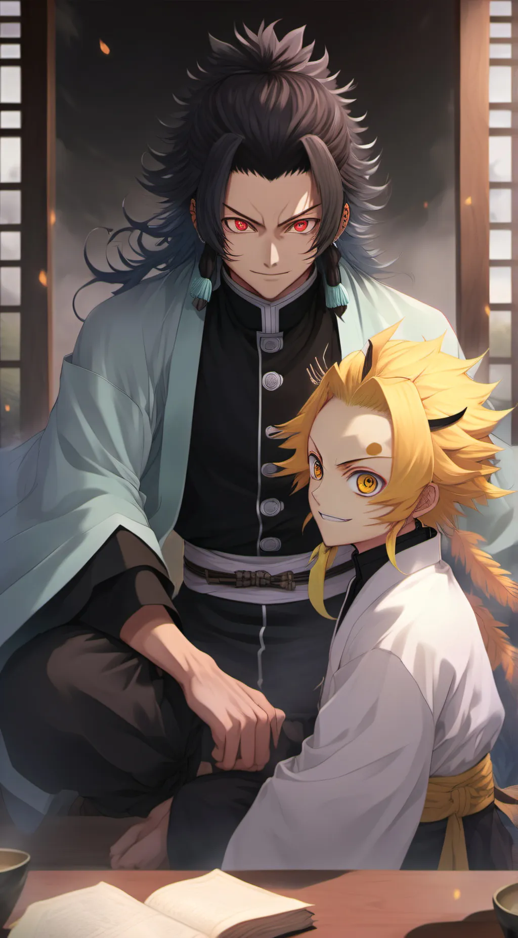 ai character: damon slayer background