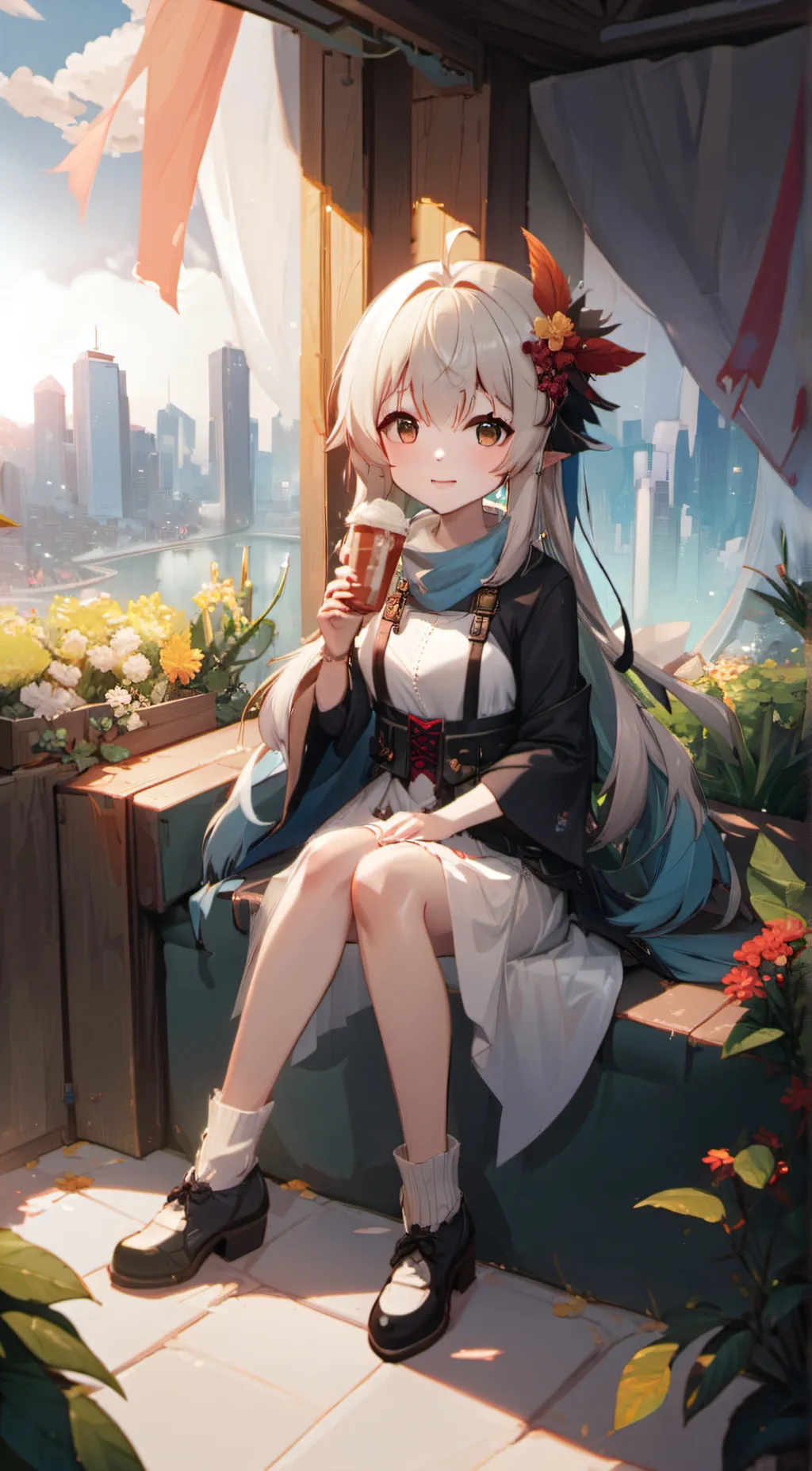 ai character: Alone girl background