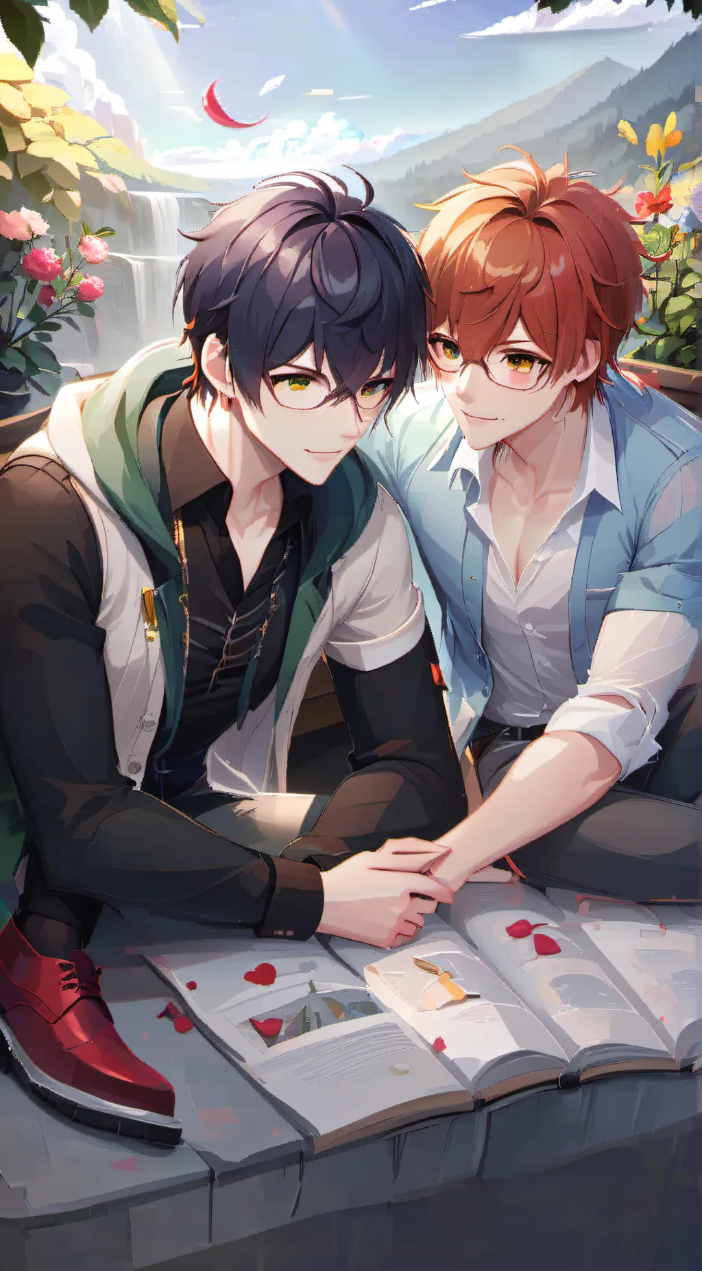 ai character: Ryan and Blake  background