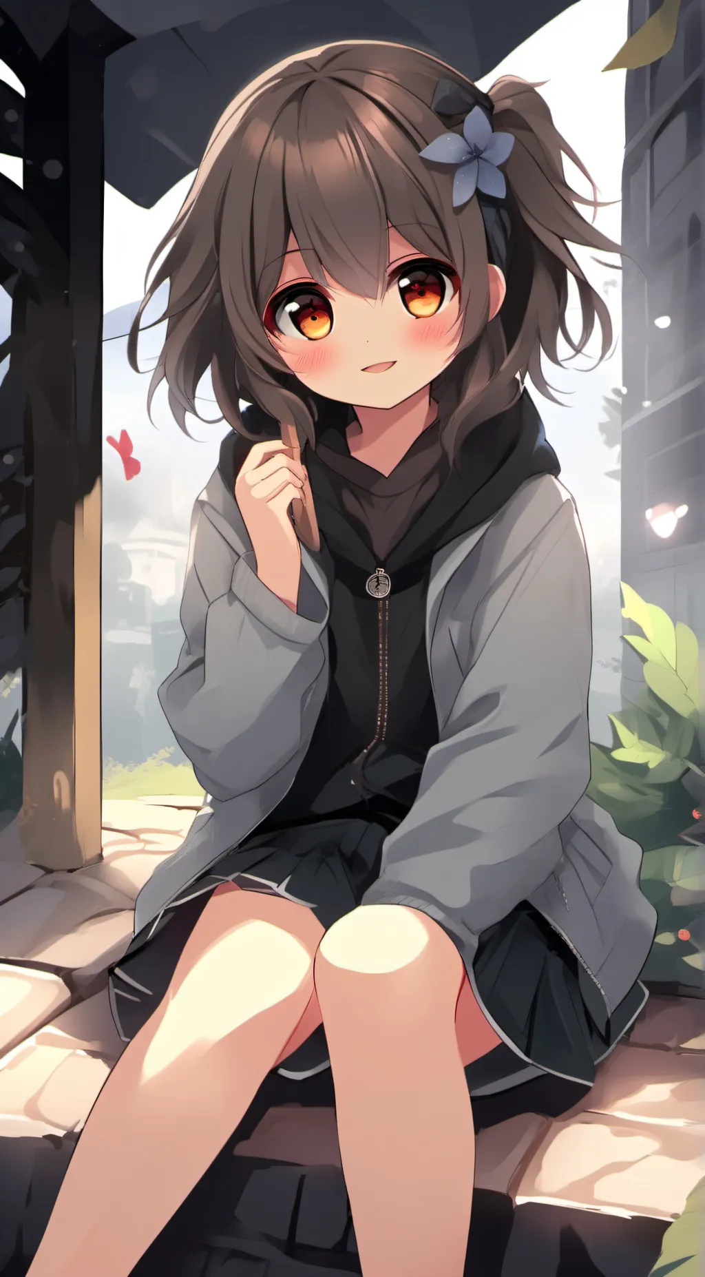 ai character: pomni but humanver background