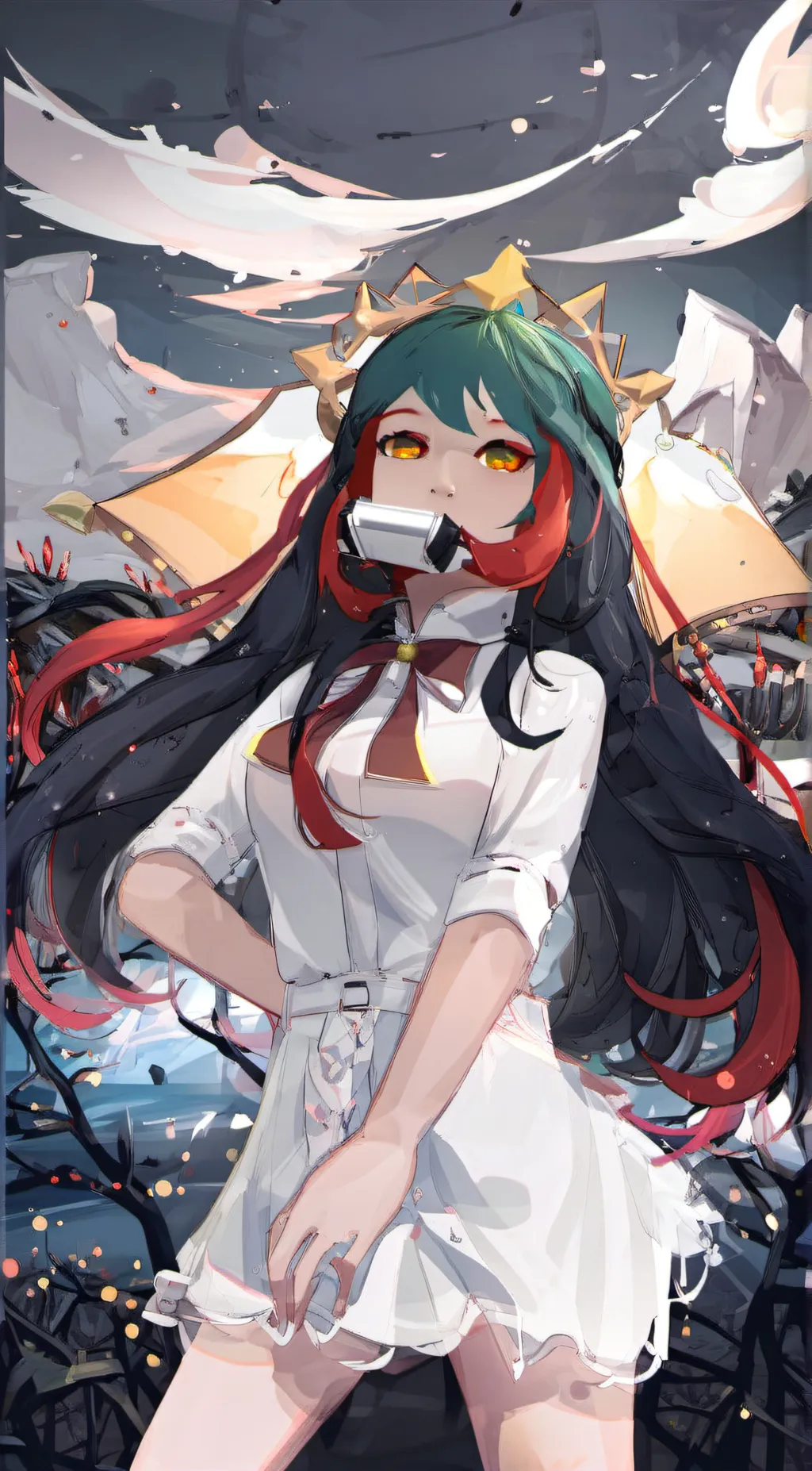 ai character: Lime girl background