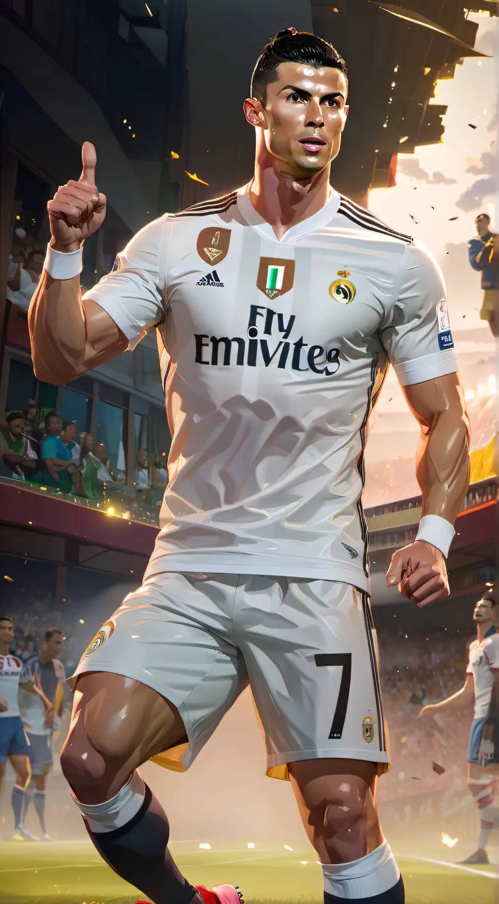 ai character: Football universe background