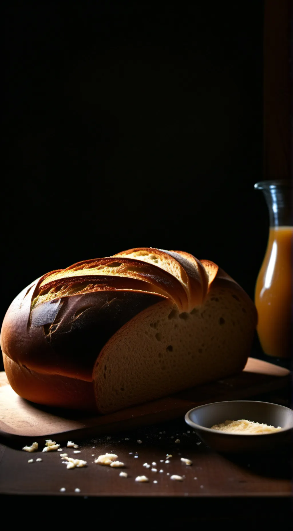 ai character: Loaf of bread  background