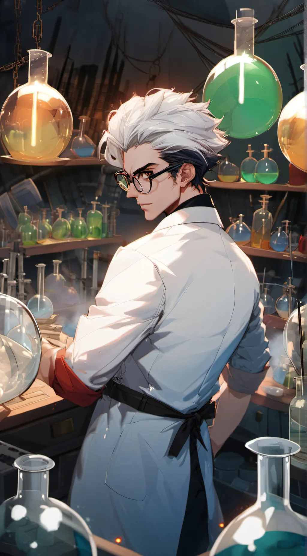 ai character: Dr. Falkien ♂️ background