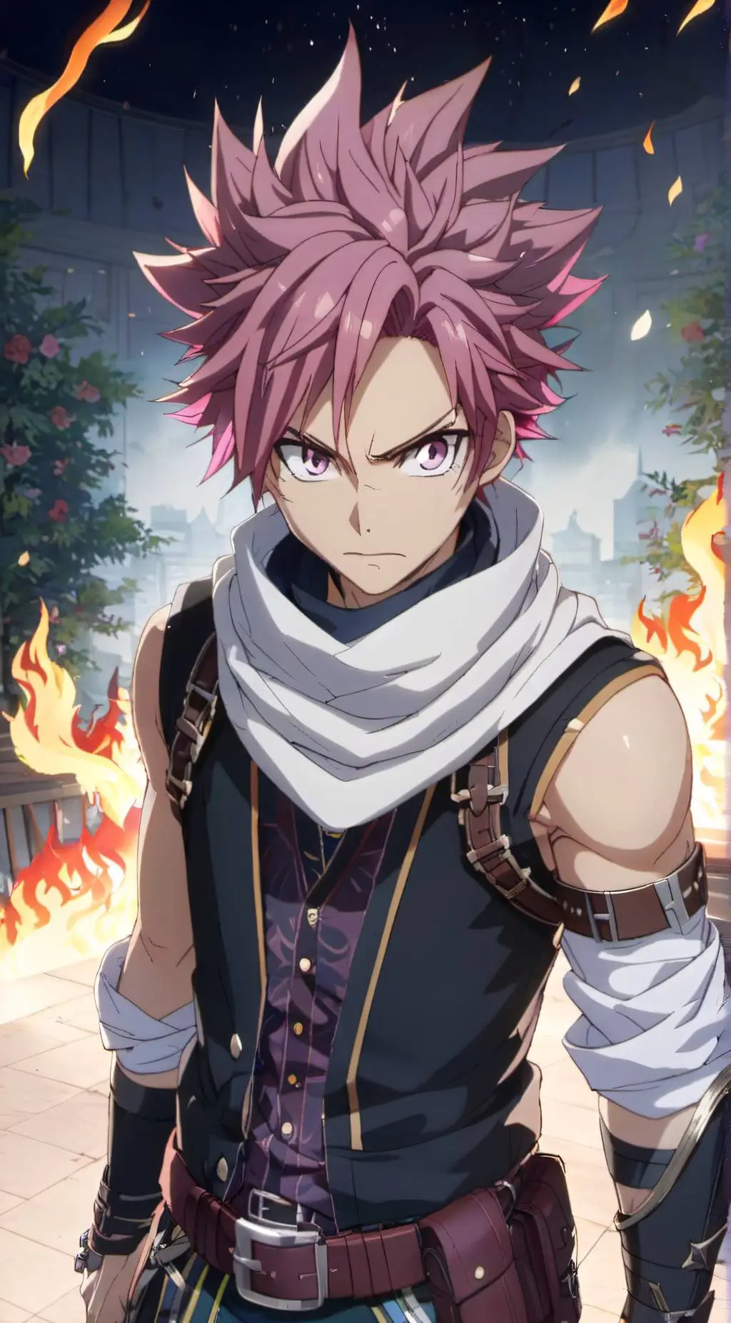 ai character: Natsu Dragneel  background