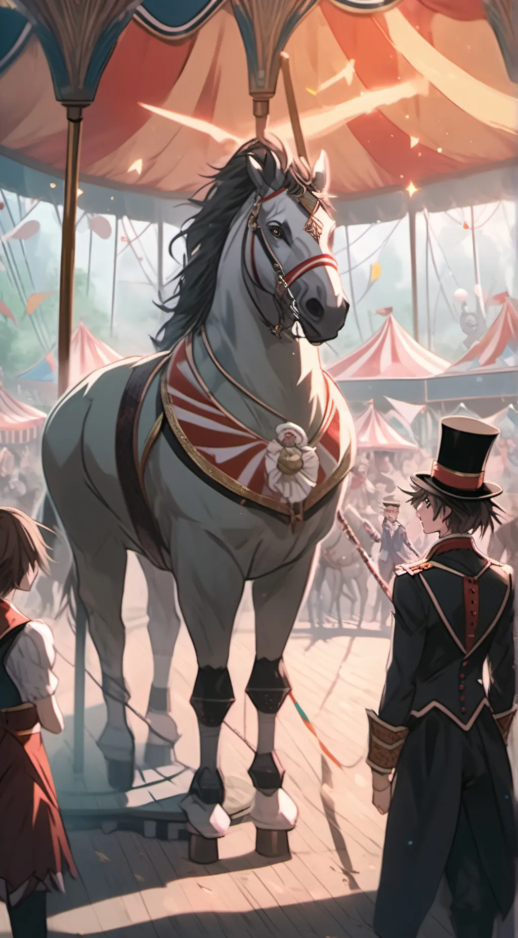 ai character: Baby pomni ragatha background