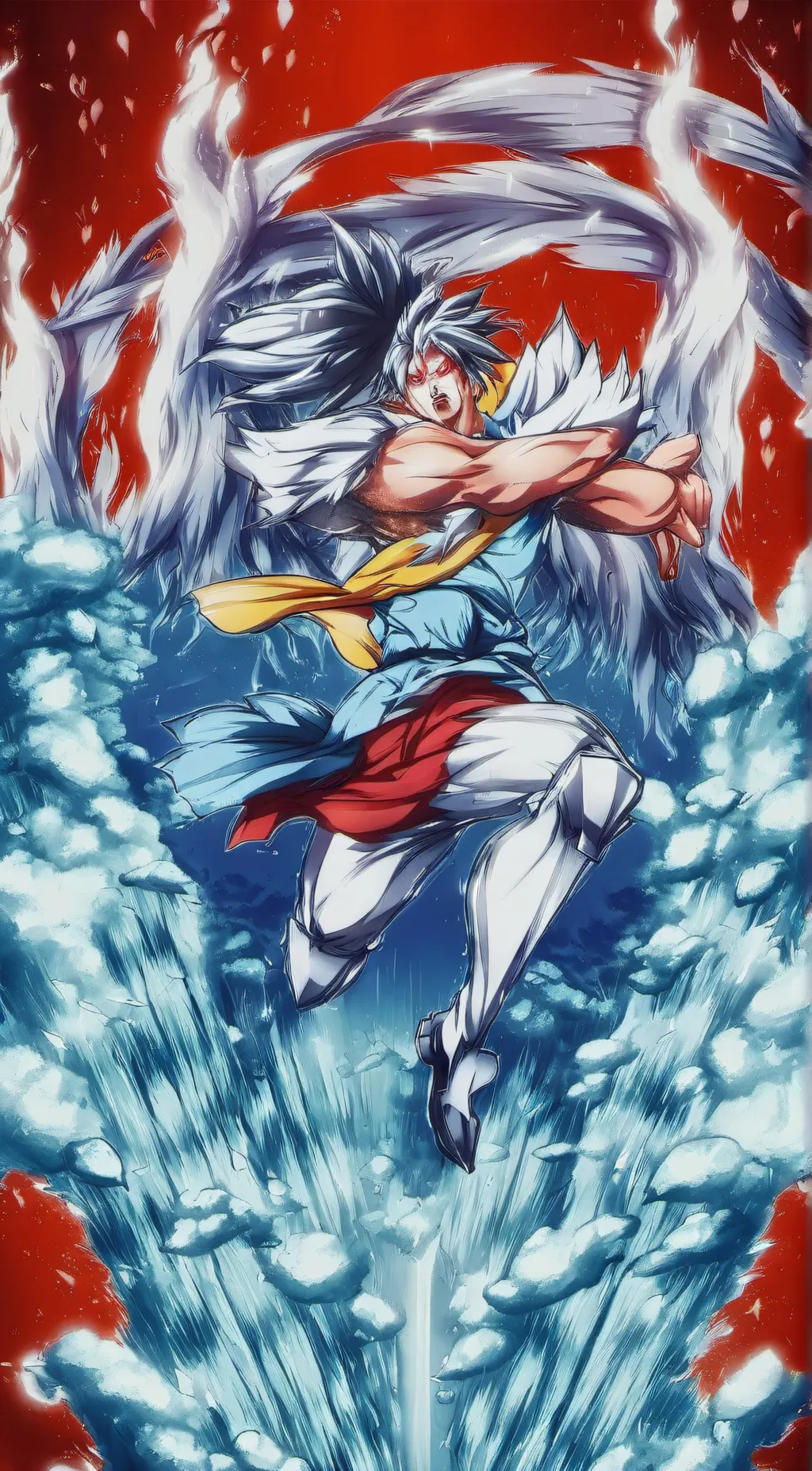 ai character: goku and vegeta  background