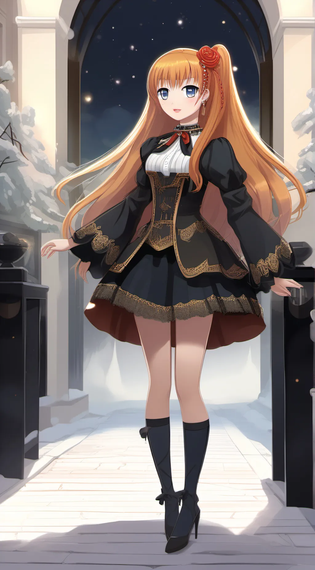 ai character: Rose background