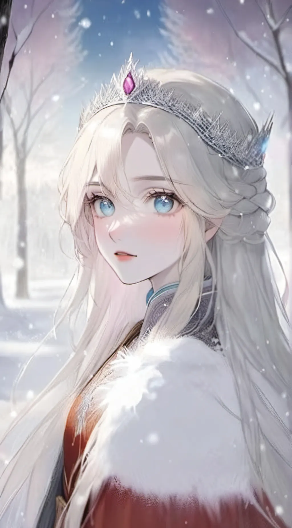 ai character: Snow Sophia  background